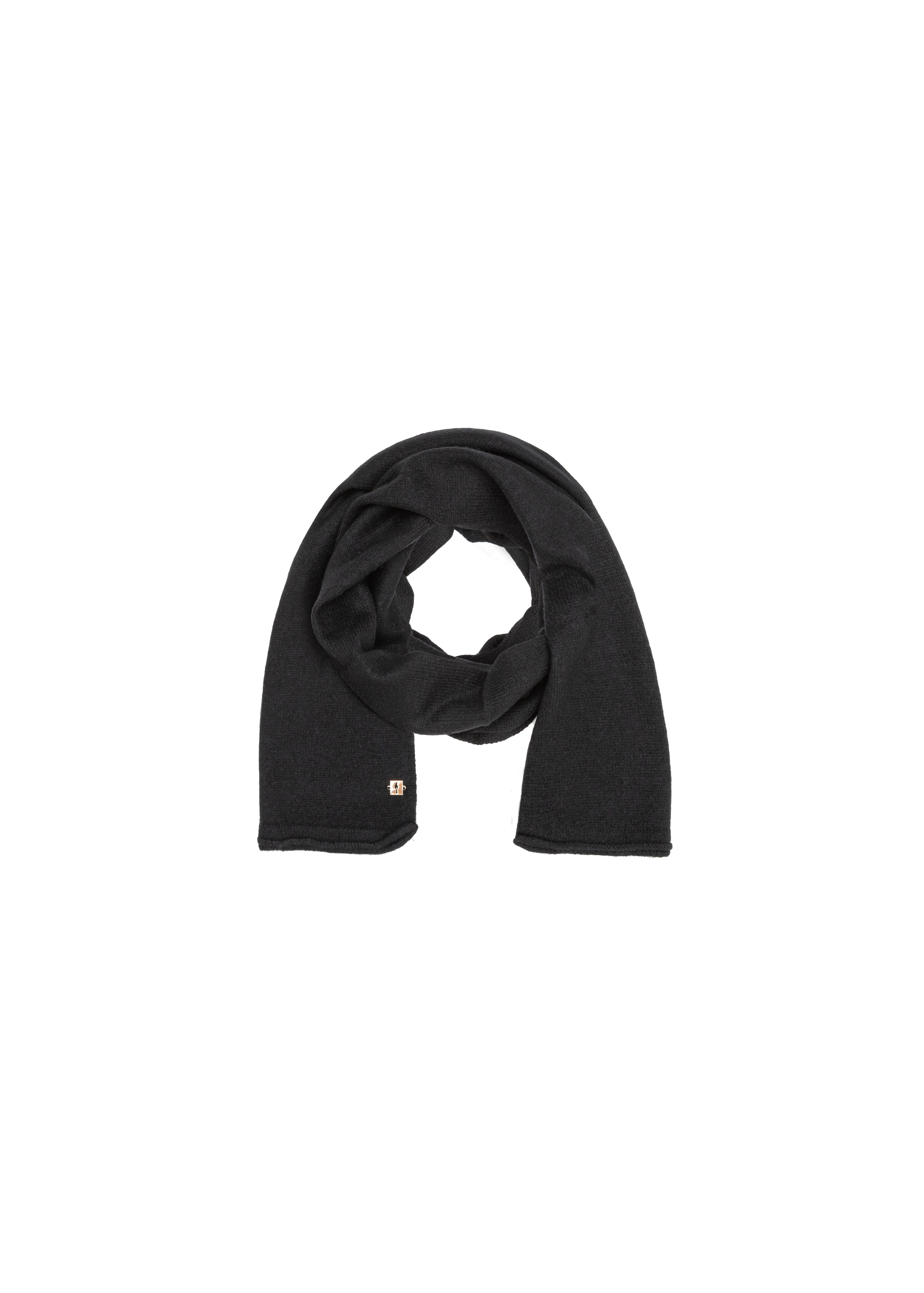 Cashmere black scarf for women SZADT-0093-99(Z24)-03