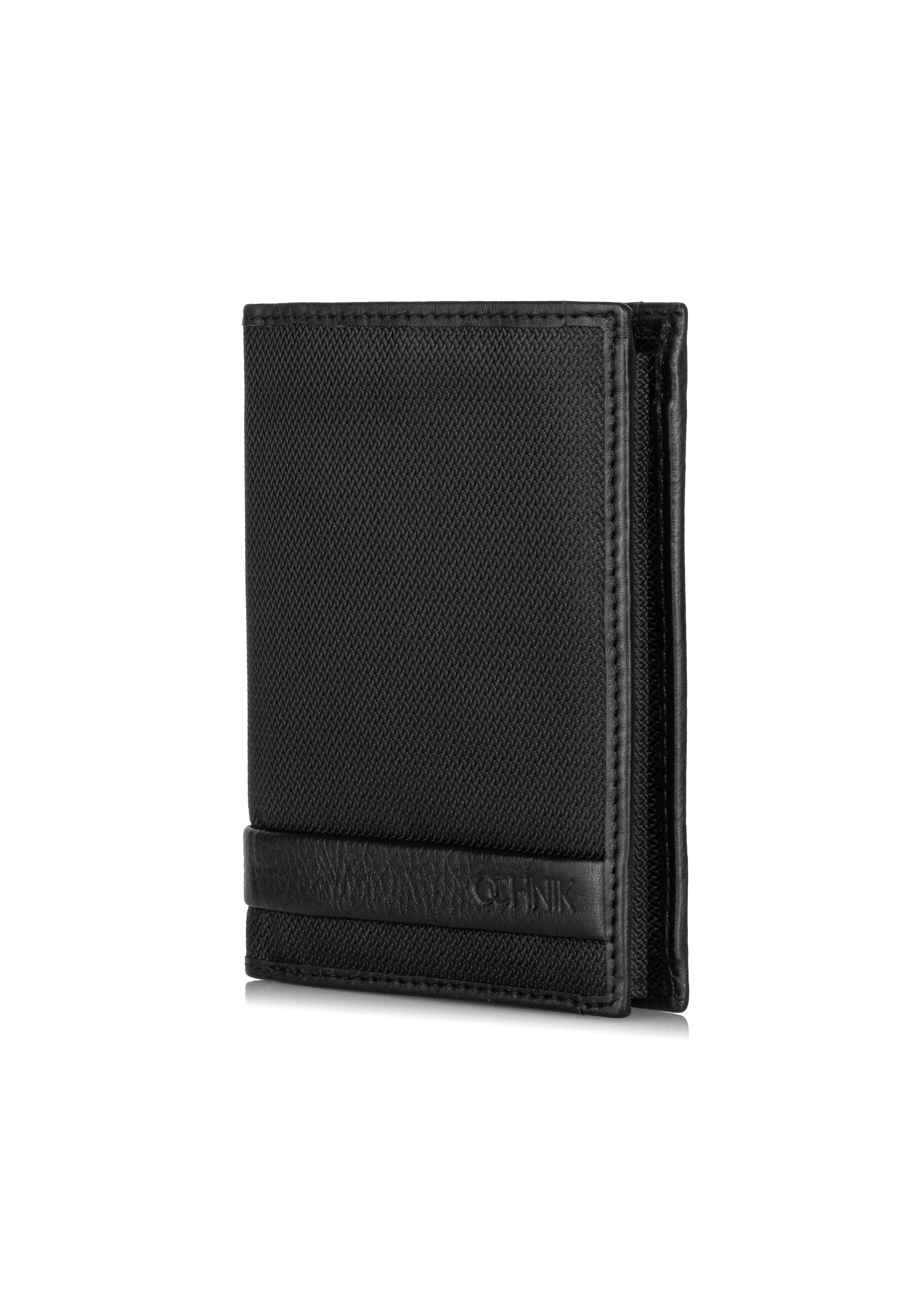 Black folding men's wallet PORMN-0019-99(Z23)-07