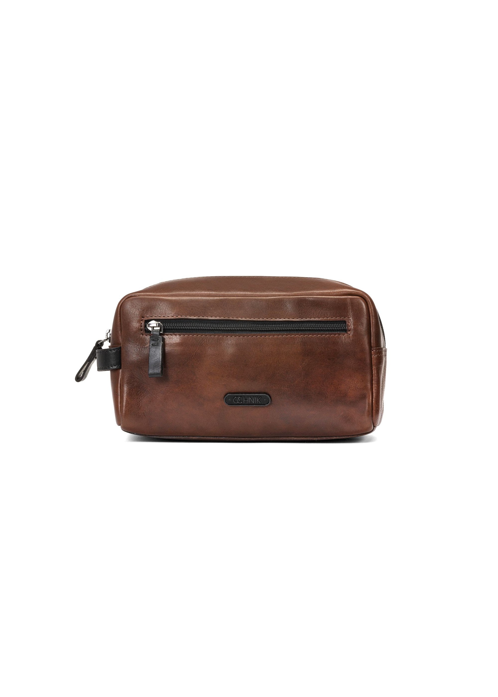 Leather brown men's cosmetic bag TORMS-0106C-79(W25)-01