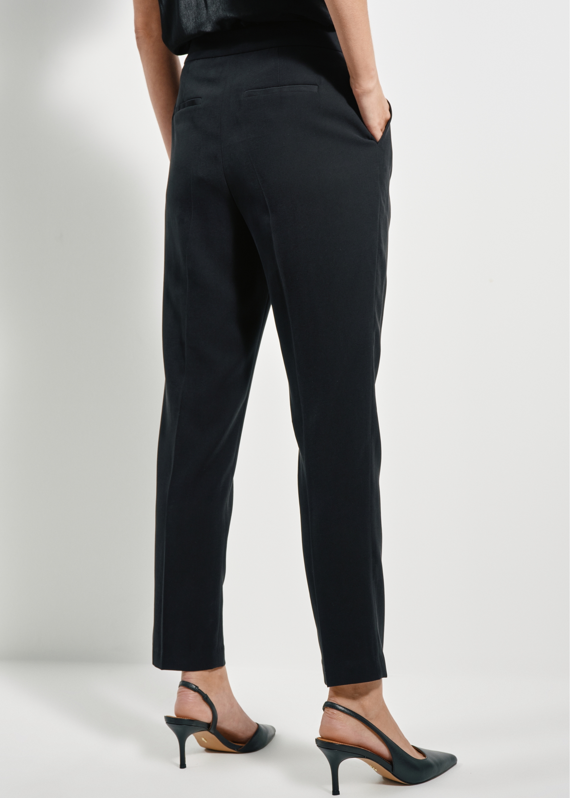 Black women's tailored pants SPODT-0091-99(W24)-02