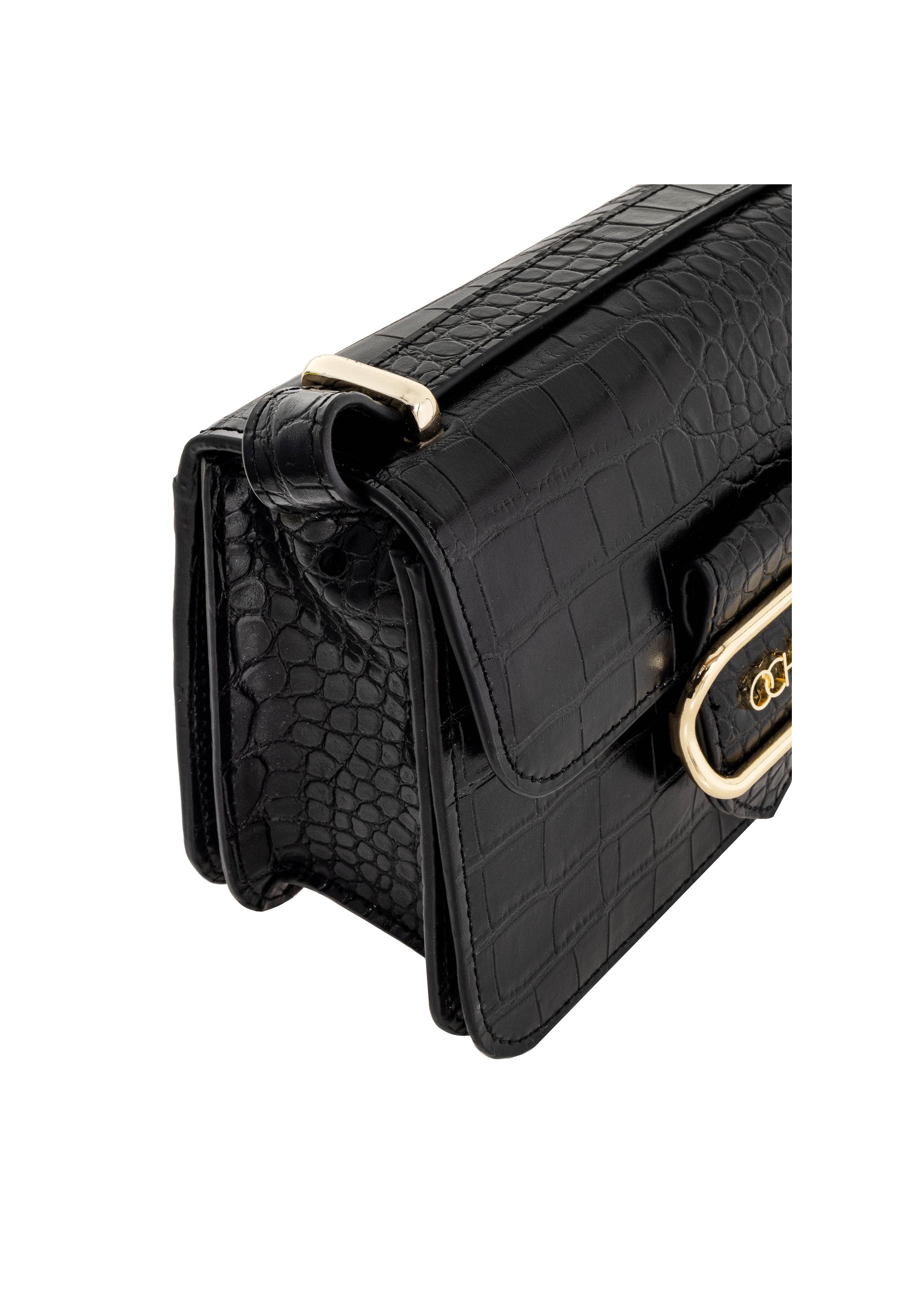 Black small croco women's handbag TOREC-1009-97(W25)-07