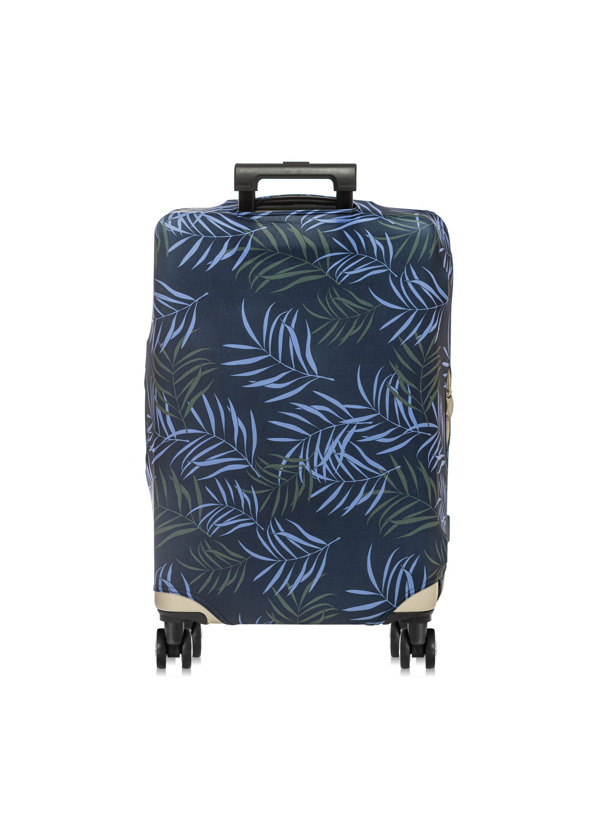 Cover with a plant motif for a medium suitcase AW-005-0024-69-M(W24)-02