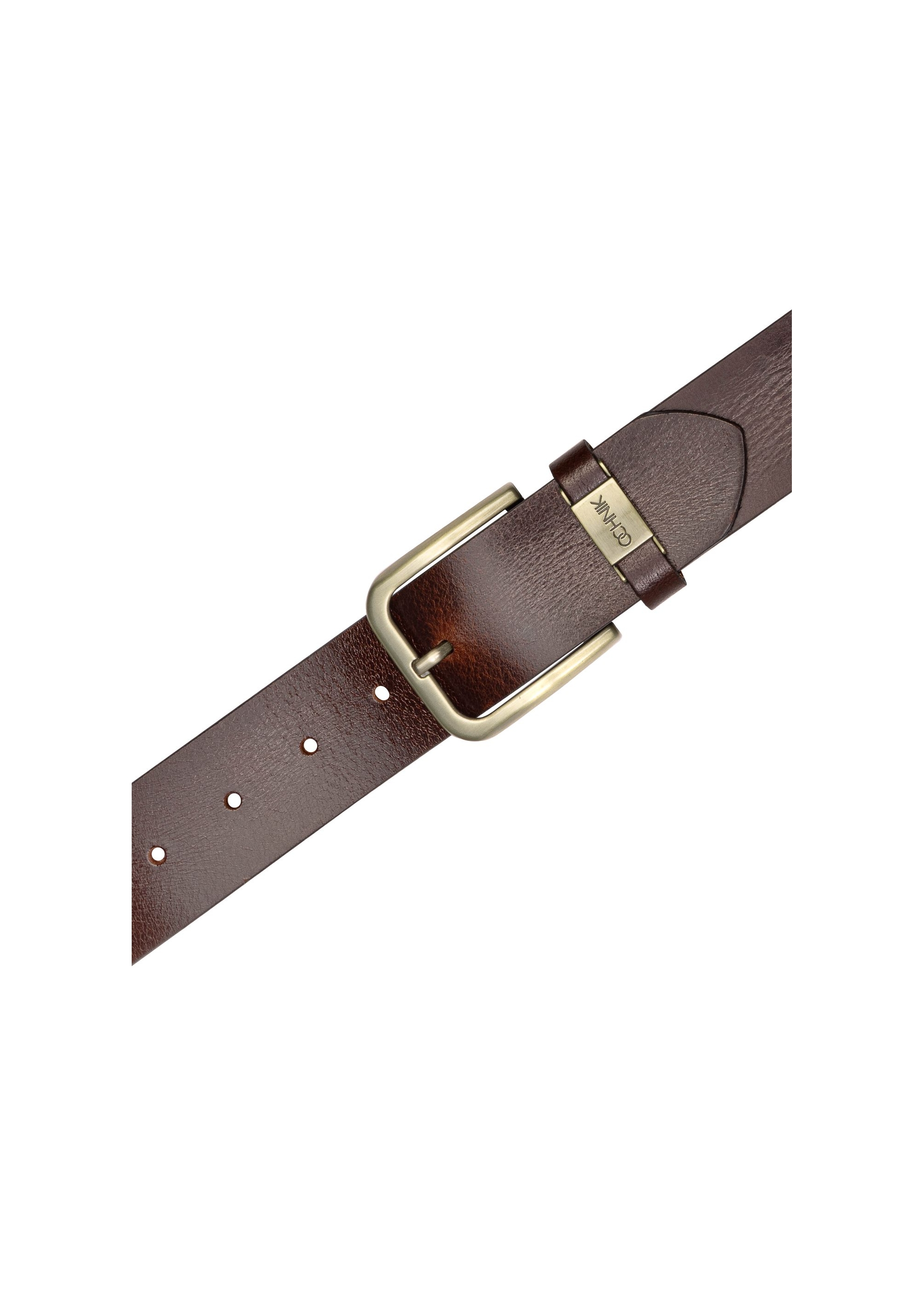 Brown leather men's belt PASMS-0129-89(Z24)