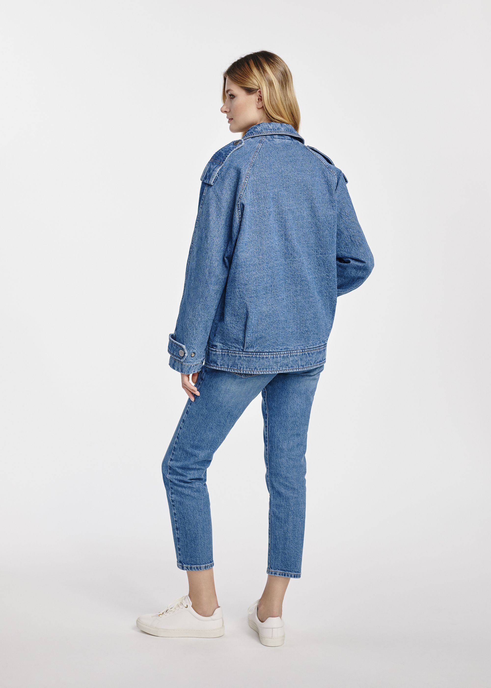 Oversized denim jacket for women KURDT-0568-69(W25)-07