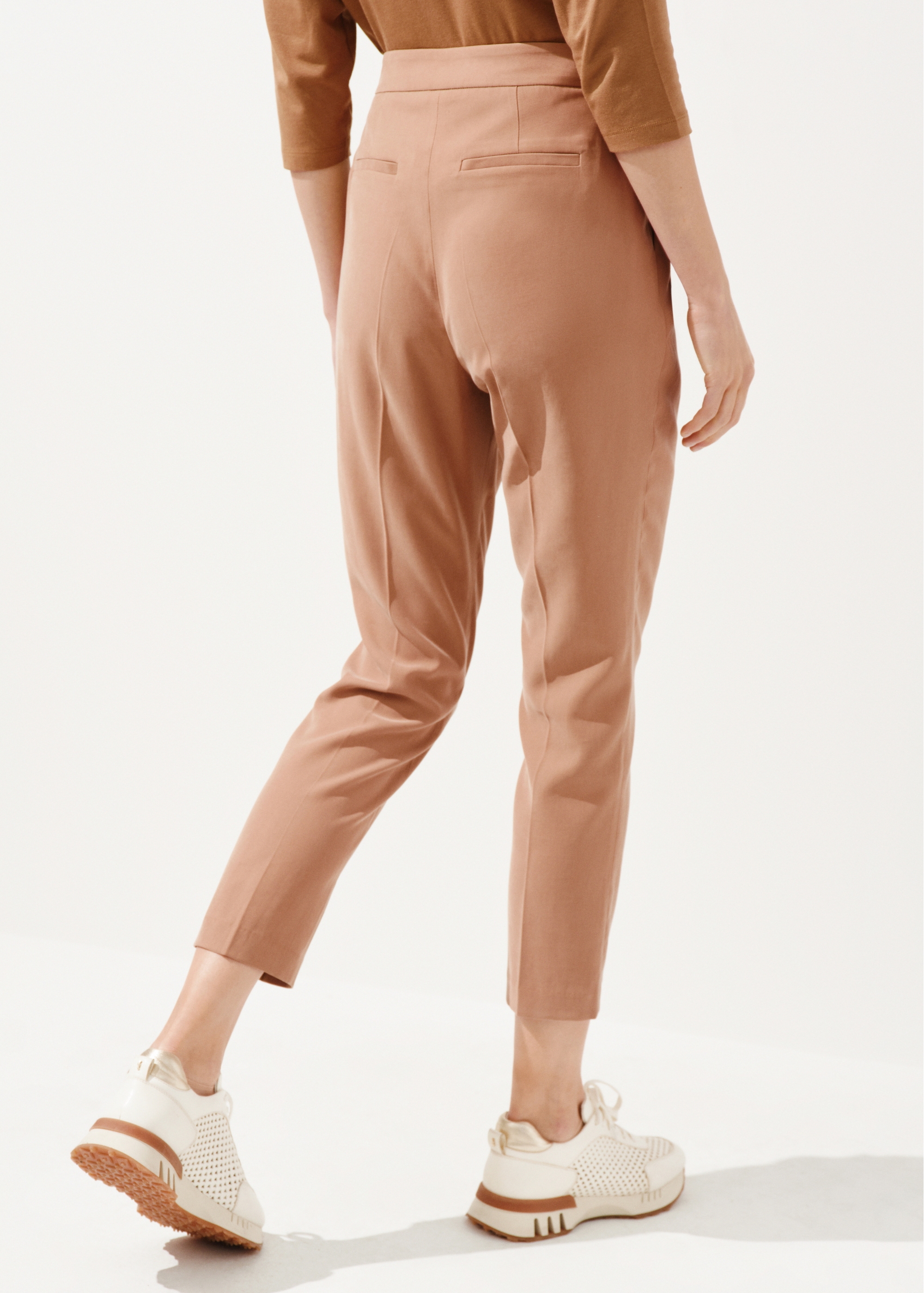 Women's camel tailored pants SPODT-0091-24(W24)-02