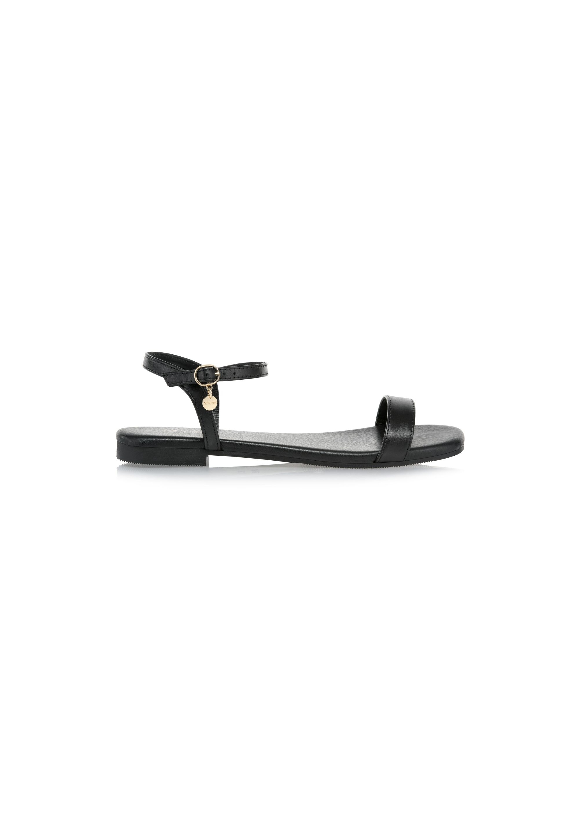 Leather black classic sandals BUTYD-1055-99(W24)-01