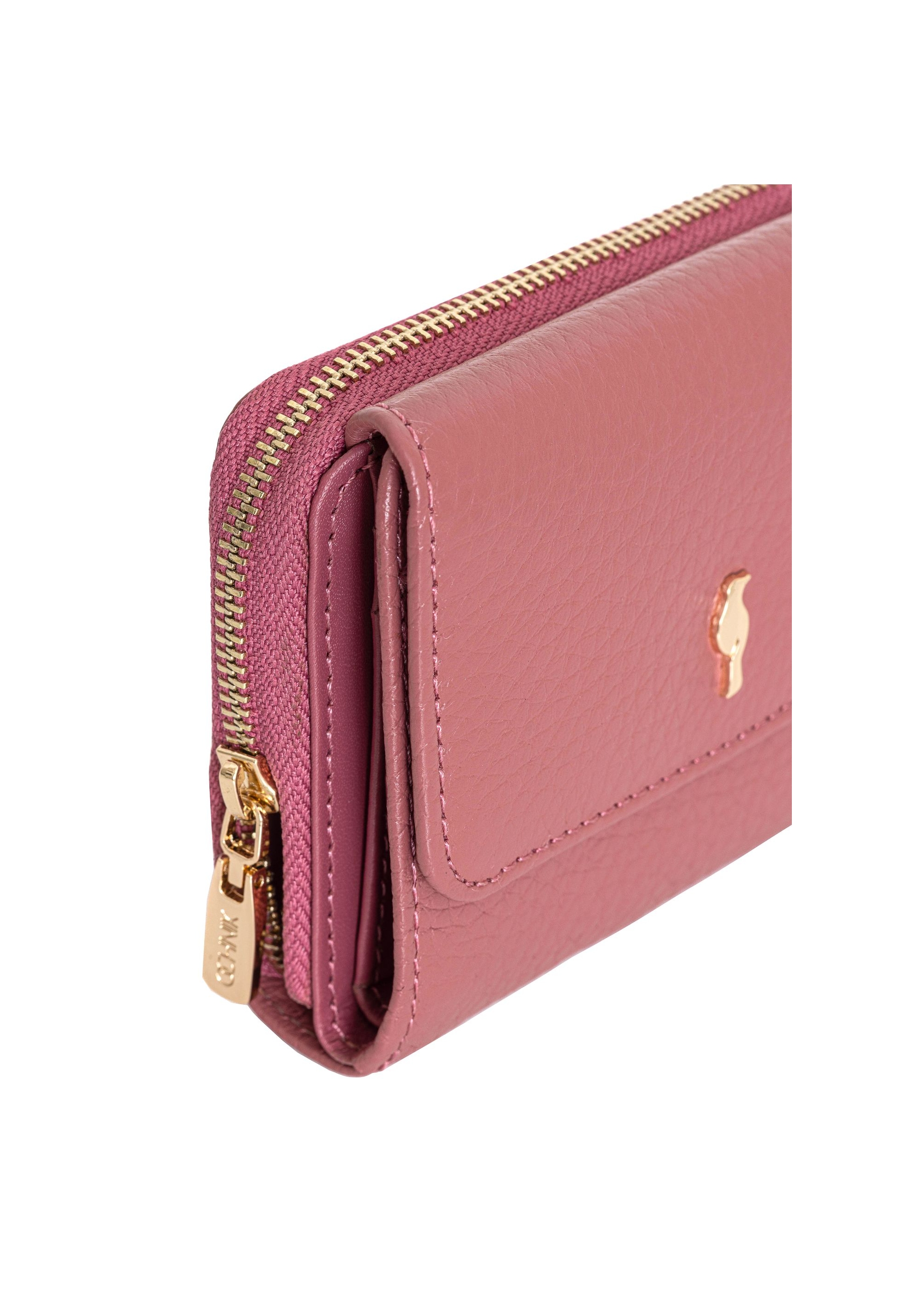 Small pink leather women's wallet PORES-0802E-31(Z24)-9