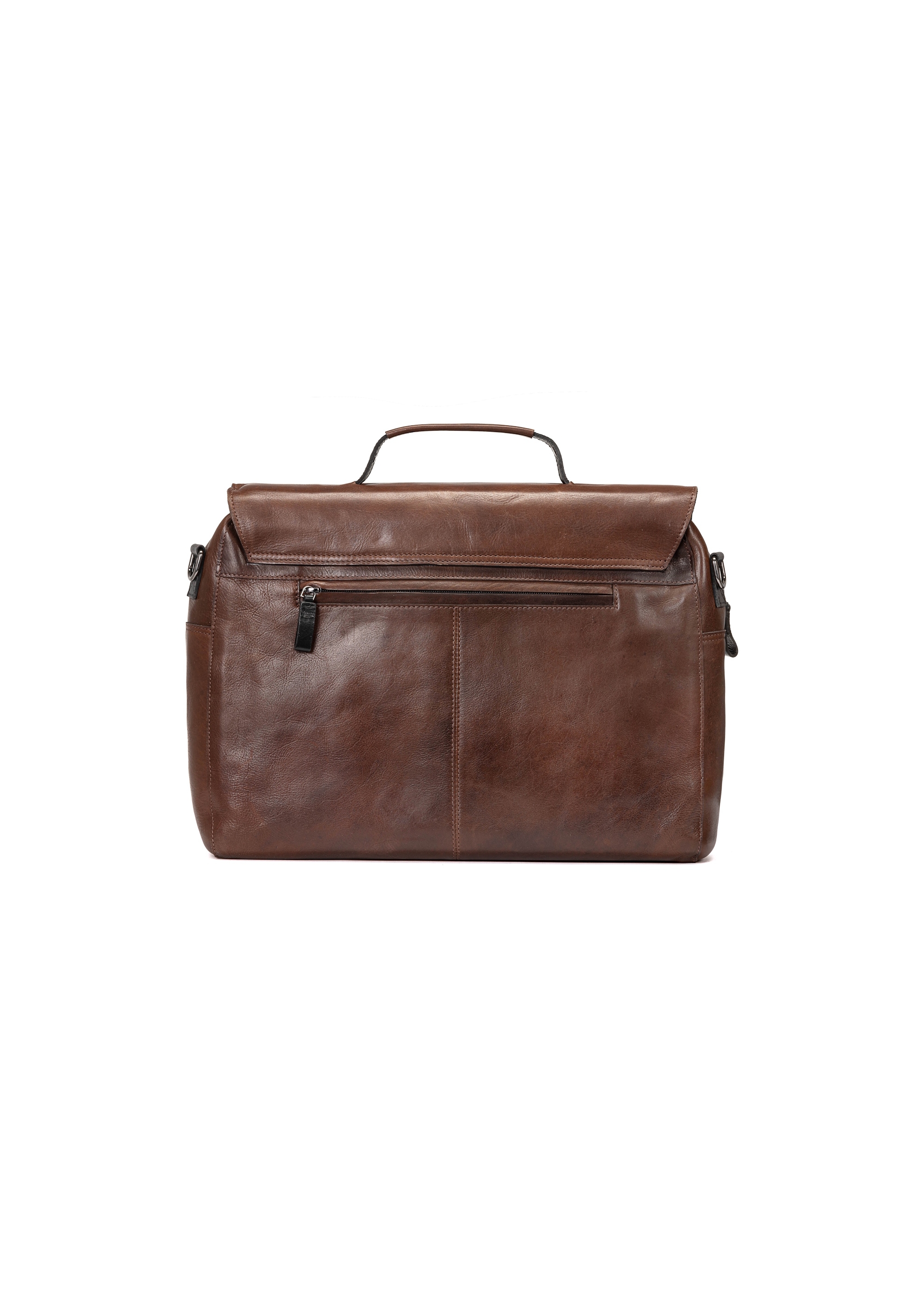 Brown leather men's briefcase TORMS-0102C-79(W25)-04