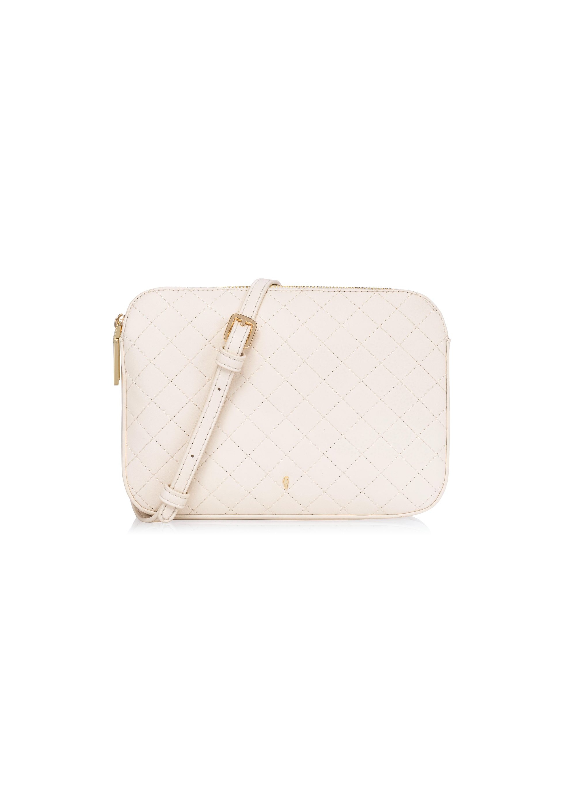 Quilted cream women's shoulder bag TOREC-0205E-12(W25)-01