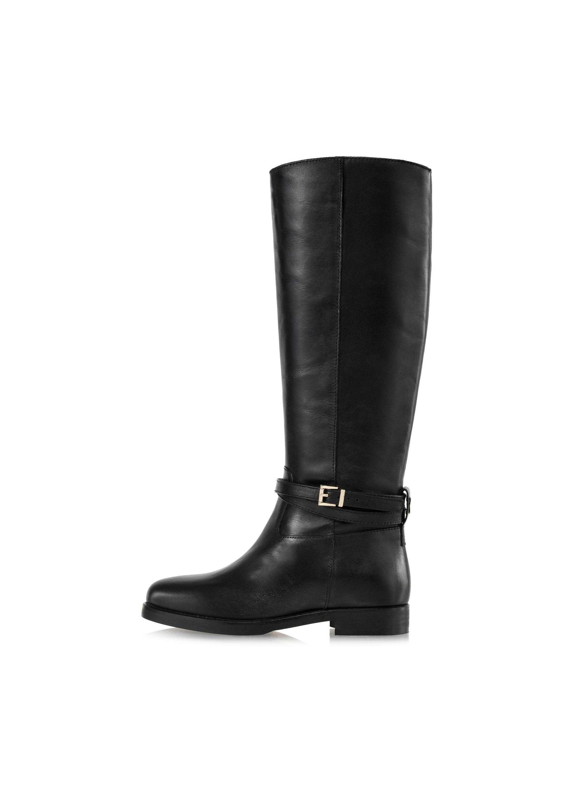 Black leather women's riding boots BUTYD-1089-99(Z24)-03