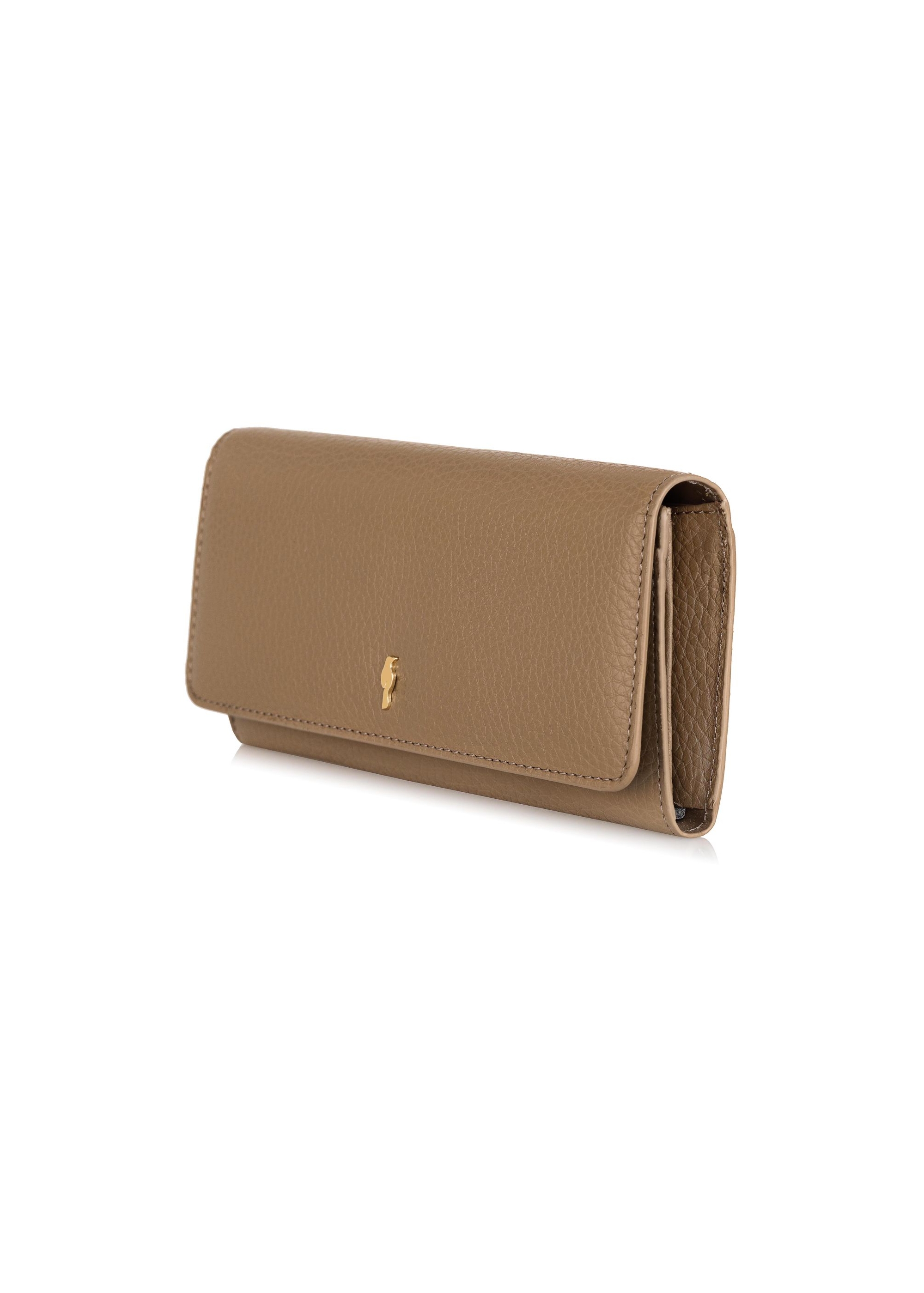 Large beige leather women's wallet PORES-0893-81(Z23)-02