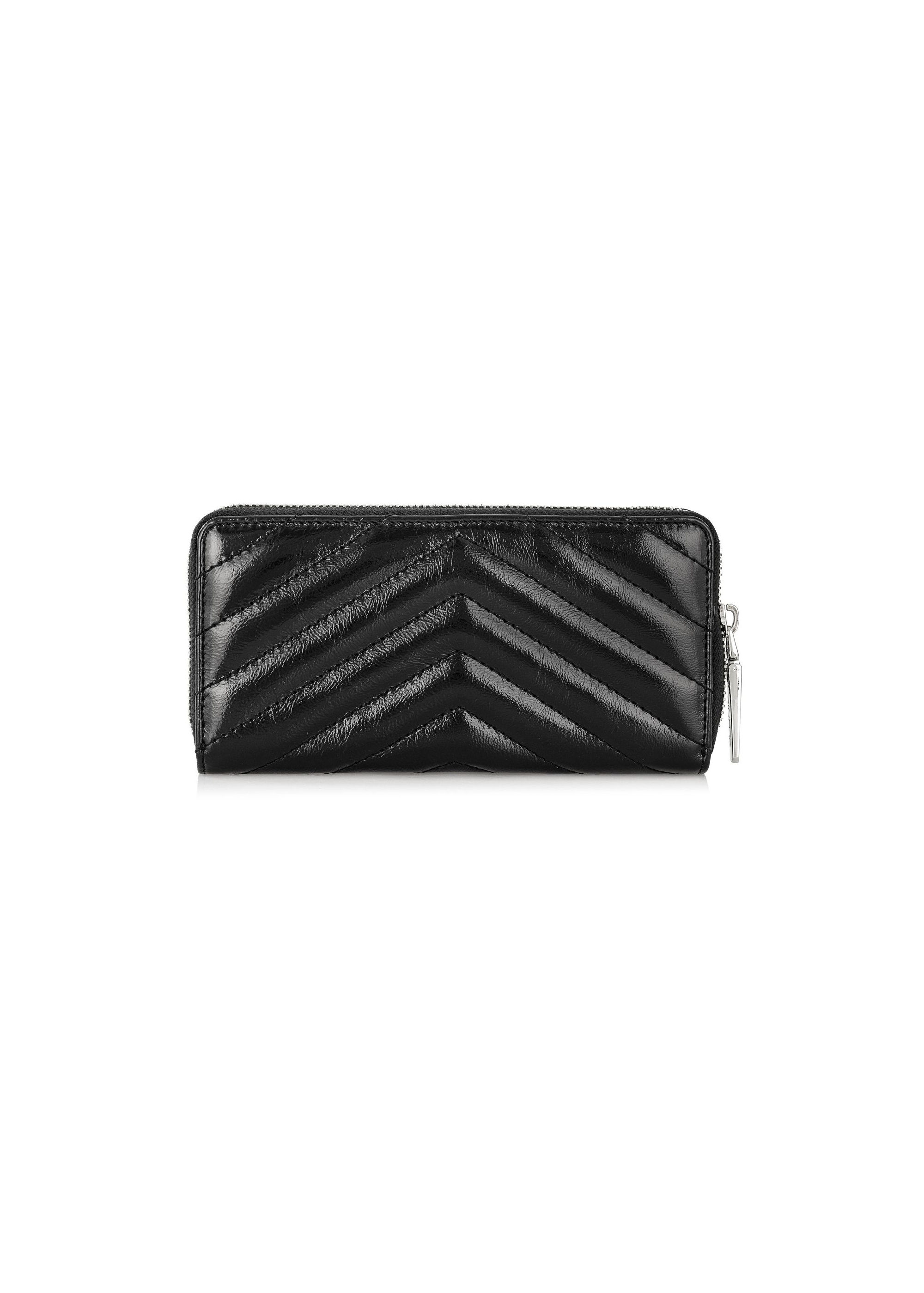 Black large leather women's wallet PORES-0941-99(Z24)-04