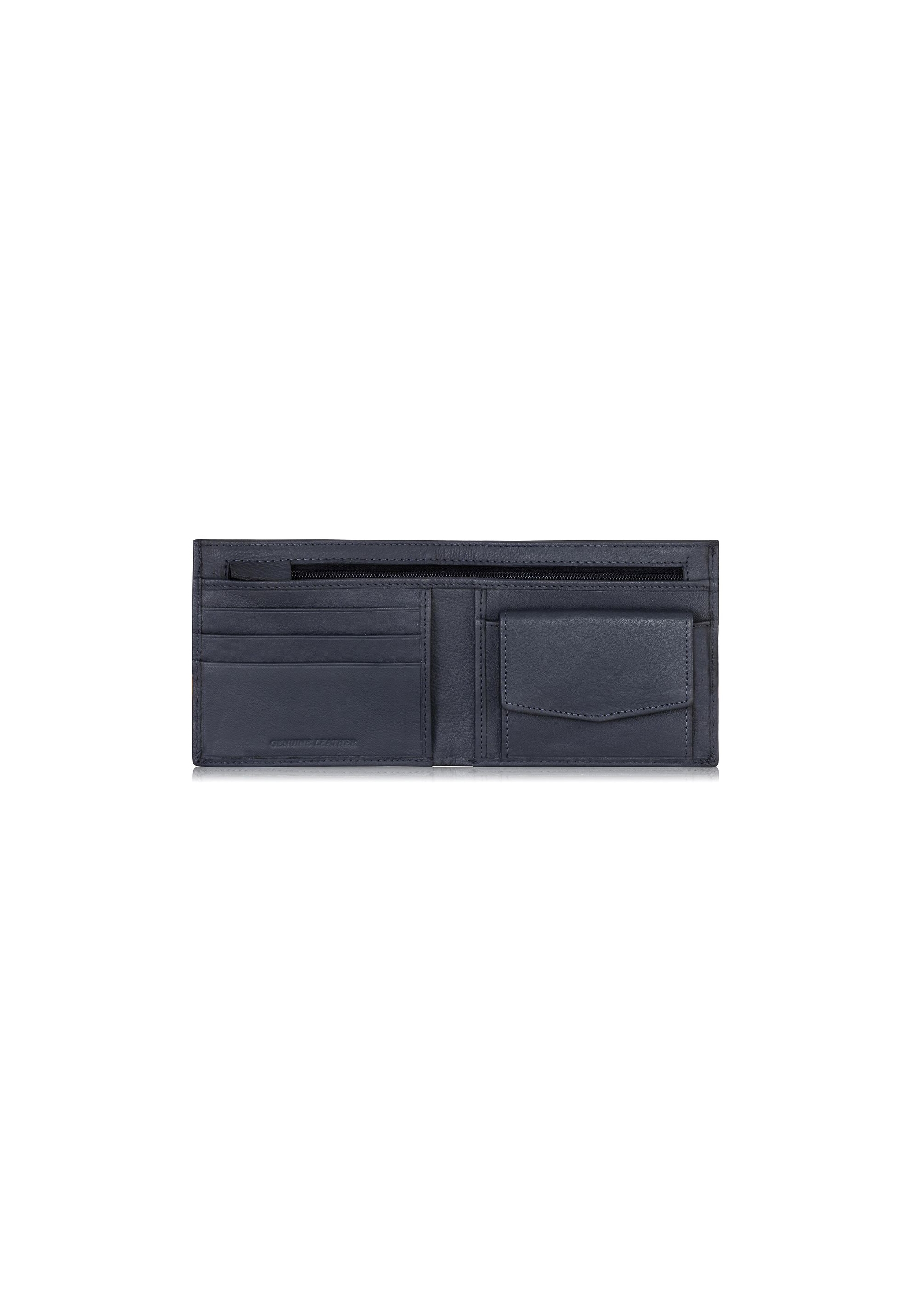 Men's graphite leather wallet PORMS-0544-95(Z23)-04