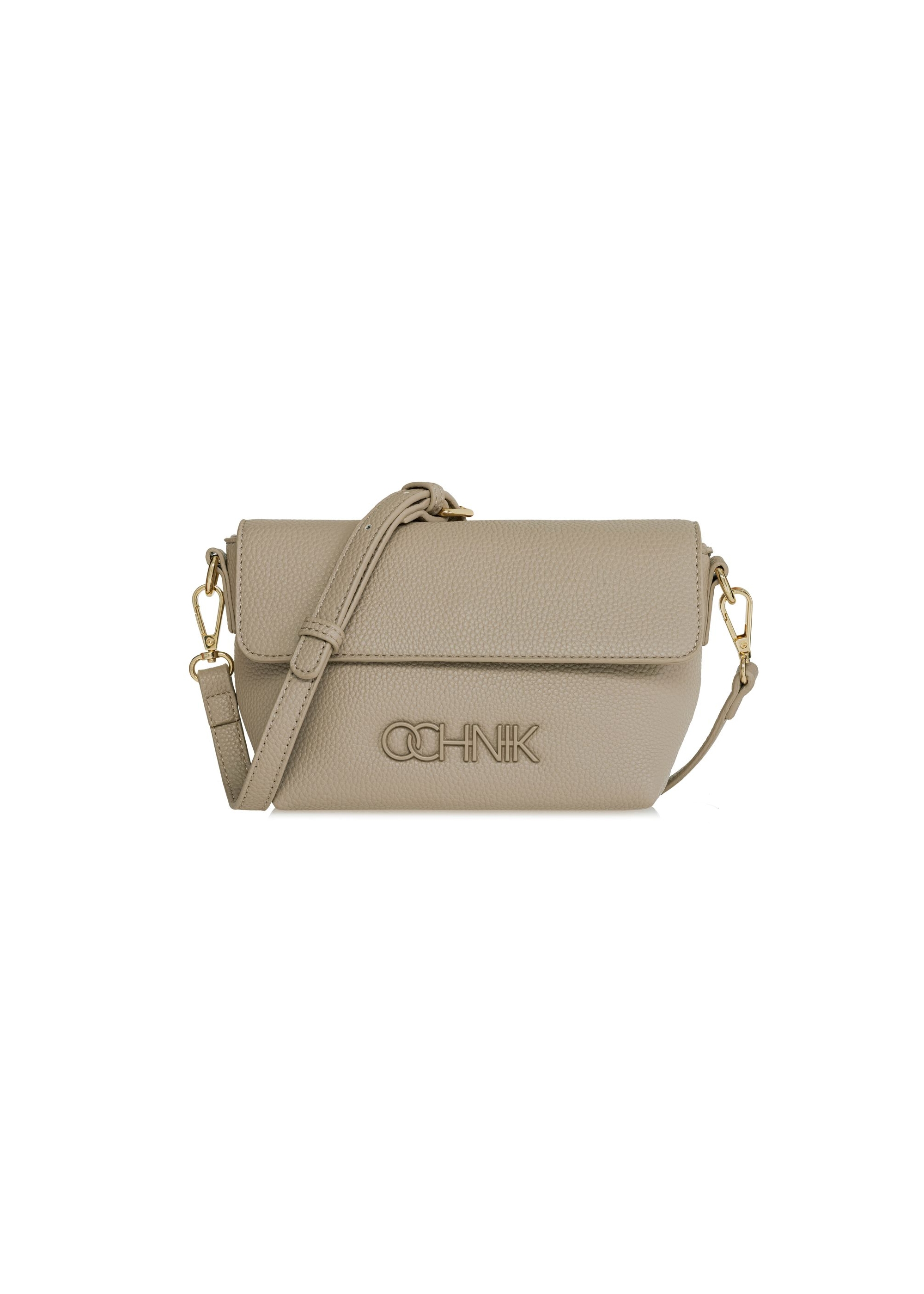 Dark beige small women's handbag with logo TOREC-0916A-82(W25)-01