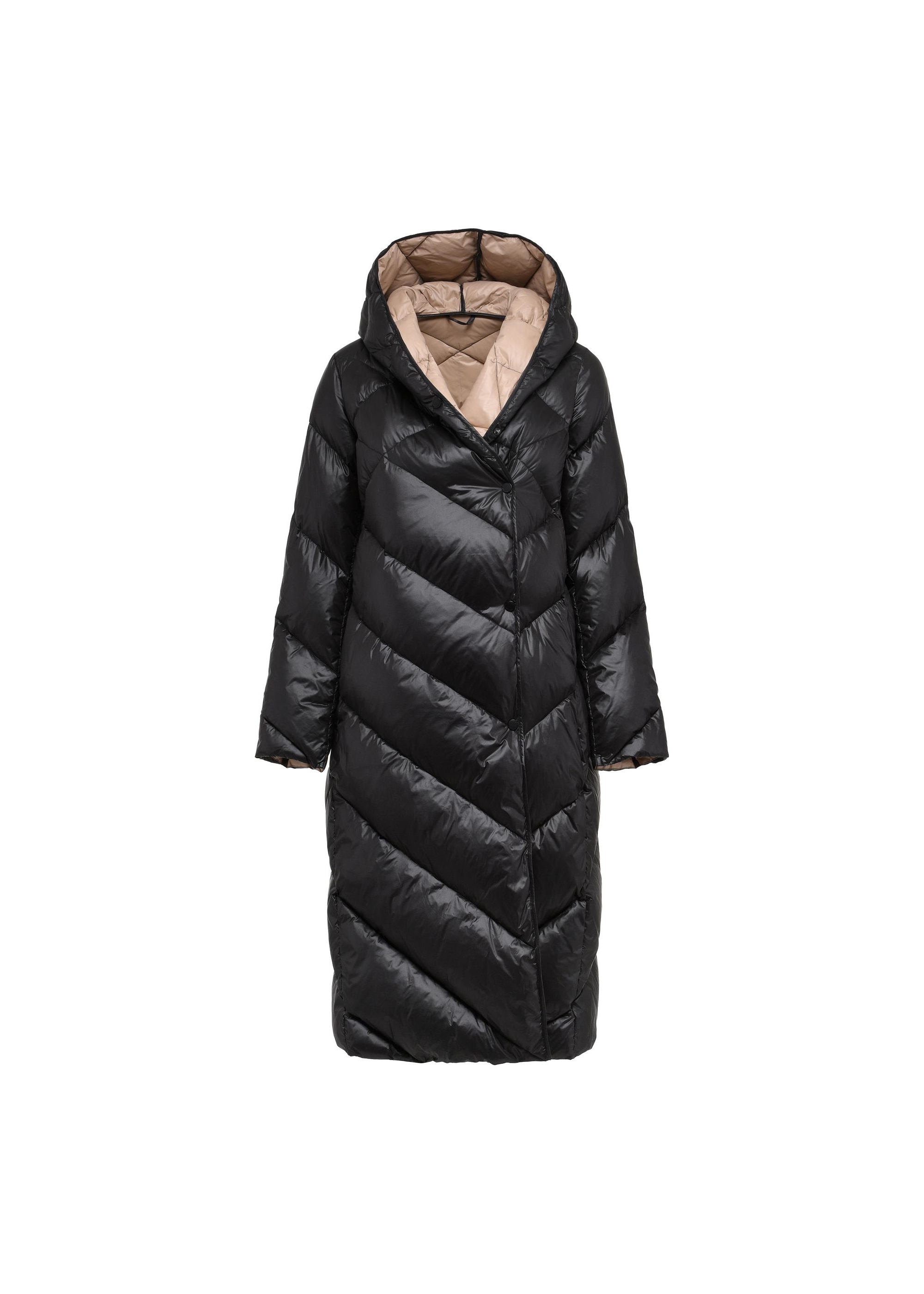 Long quilted women's jacket KURDT-0542-98(Z24)-05