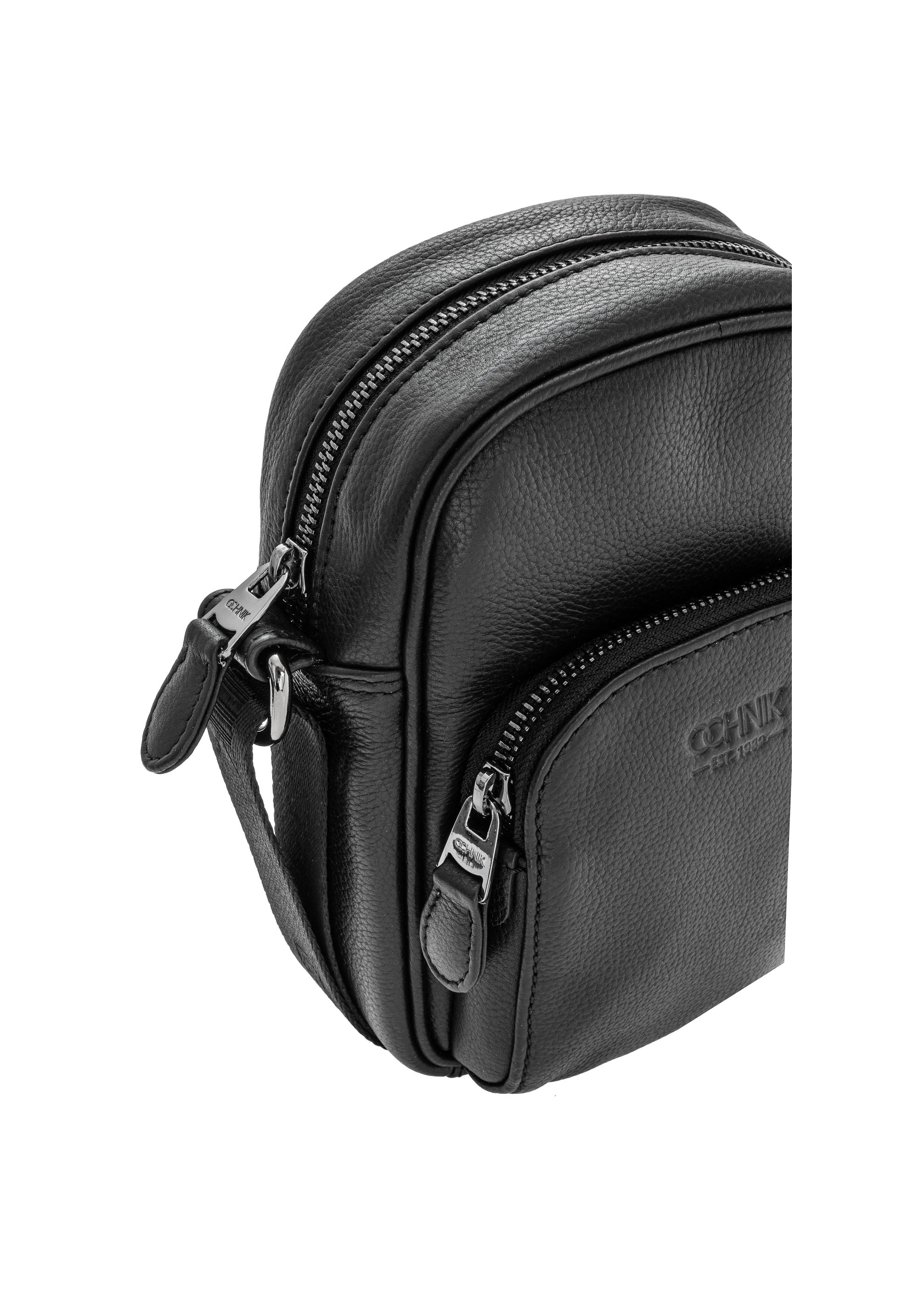 Men's black leather sachet TORMS-0017C-99(Z24)-07