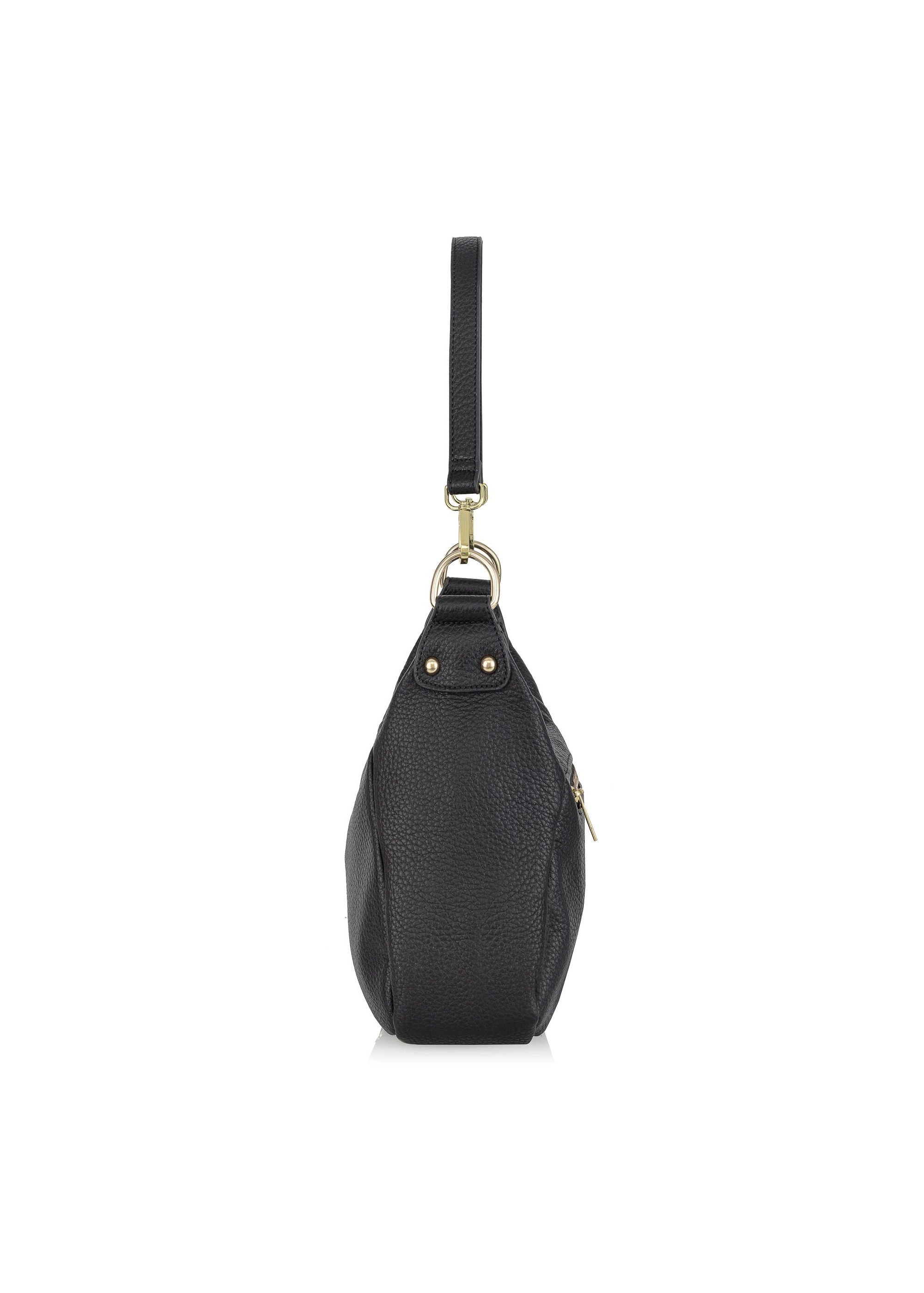 Non-stiffened black shoulder bag TOREC-0885A-99(W25)-03