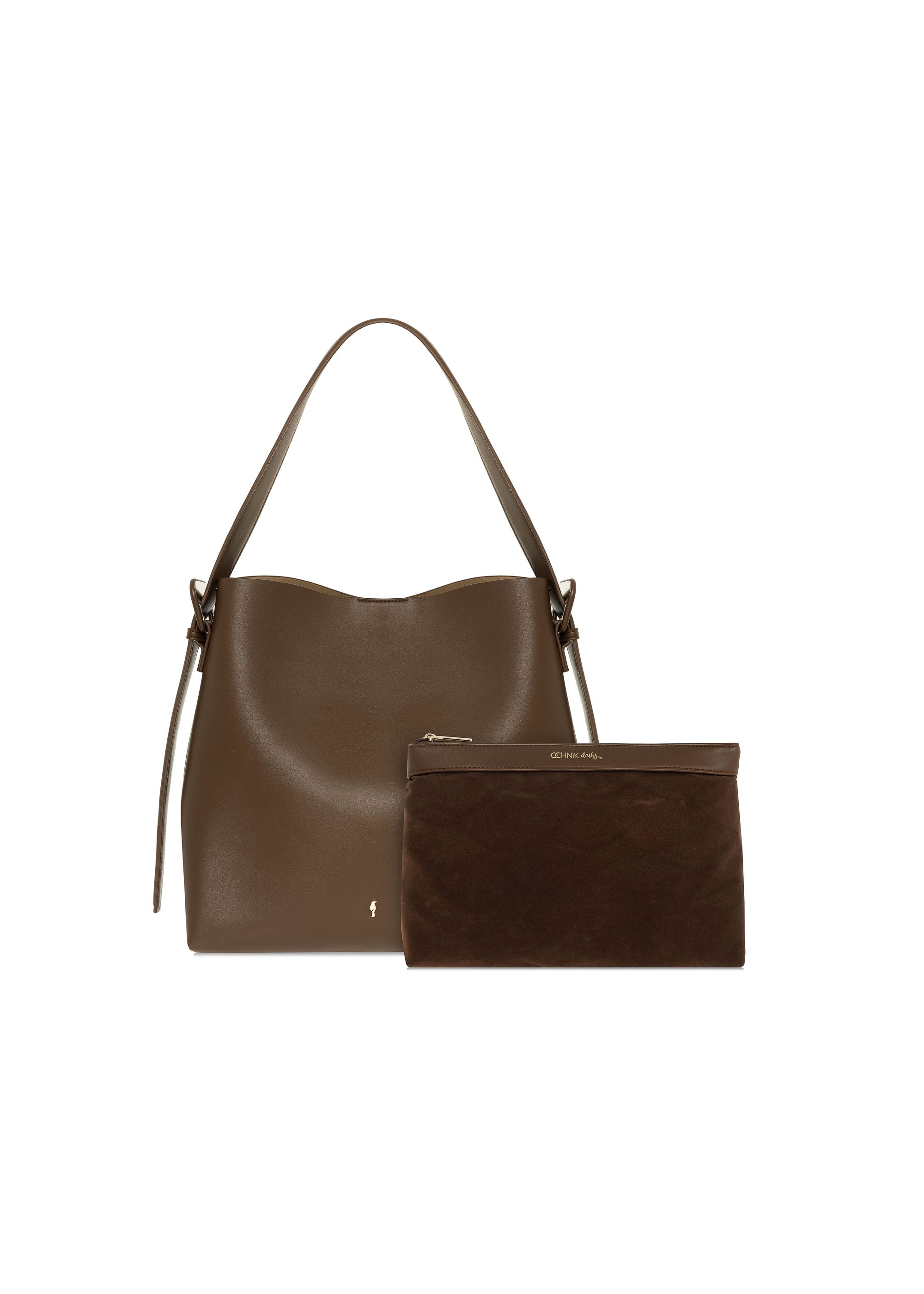 Brown women's shopper bag TOREC-0903A-82(W25)-06