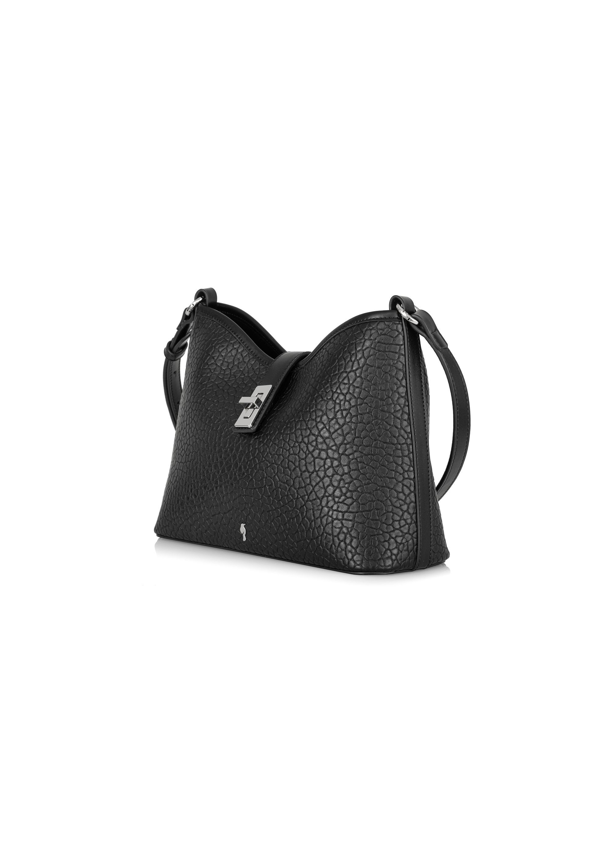 Black imitation leather handbag for women TOREC-0883-99(W24)-02