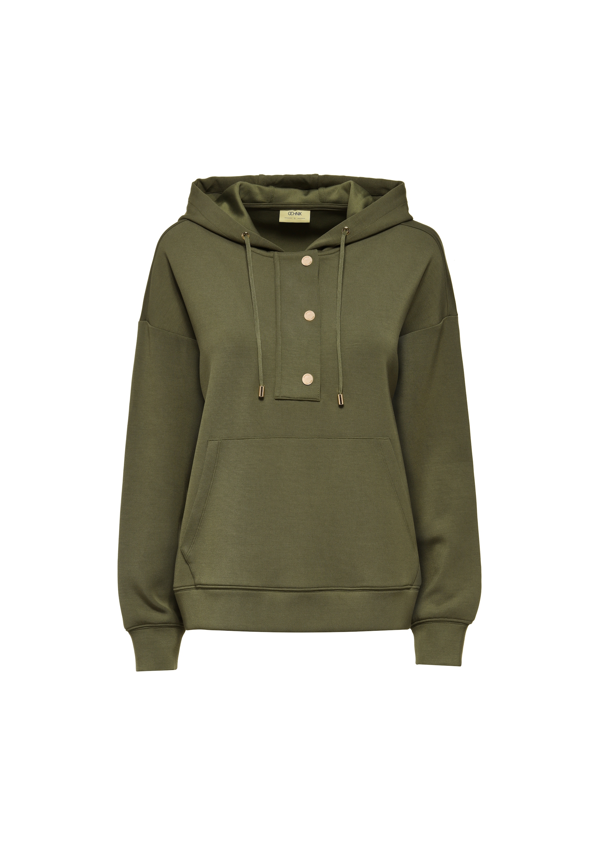 Women's khaki hoodie BLZDT-0111-55(W25)