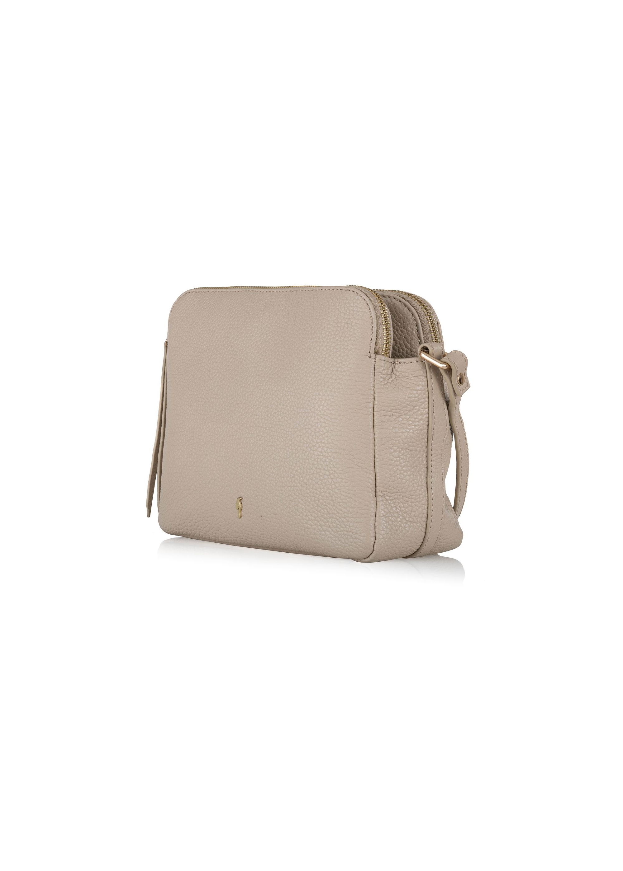 Beige leather women's handbag TORES-1057-80(Z24)-02