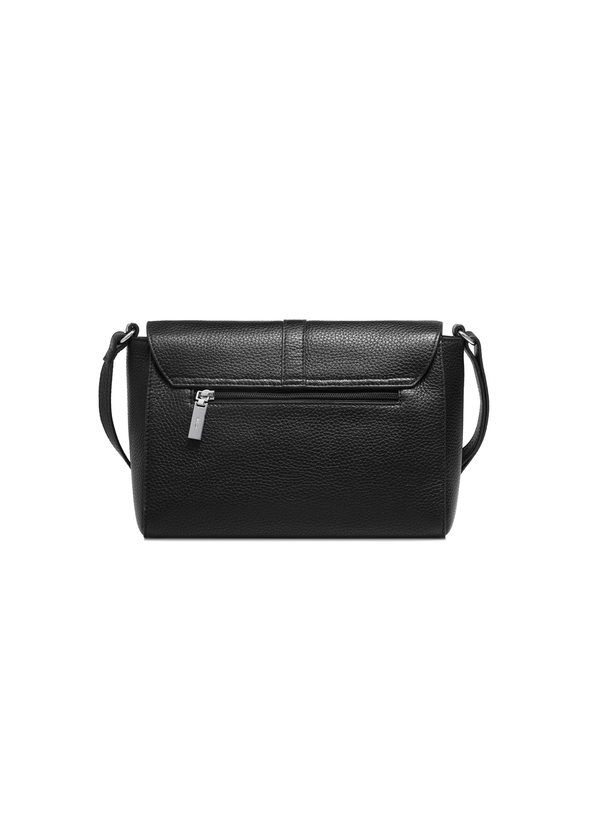 Black leather women's messenger bag TORES-1073-99(W25)-04