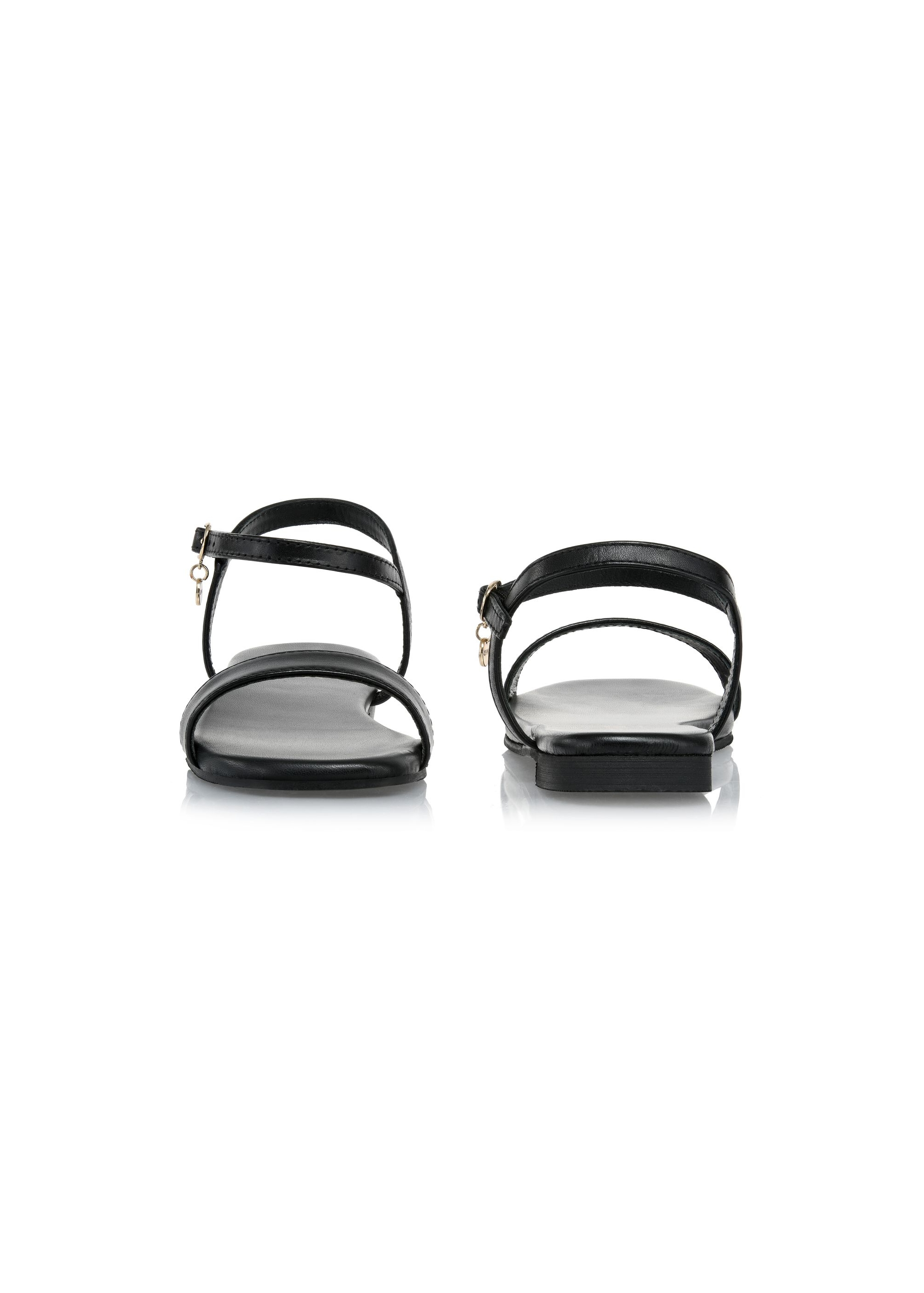 Leather black classic sandals BUTYD-1055-99(W24)-03