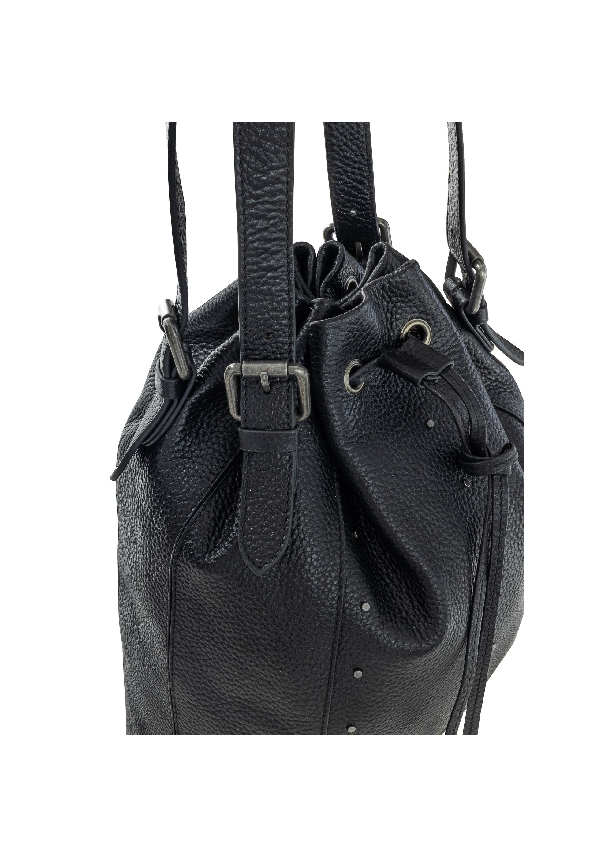 Black leather women's bag TORES-1034-99(Z24)-06