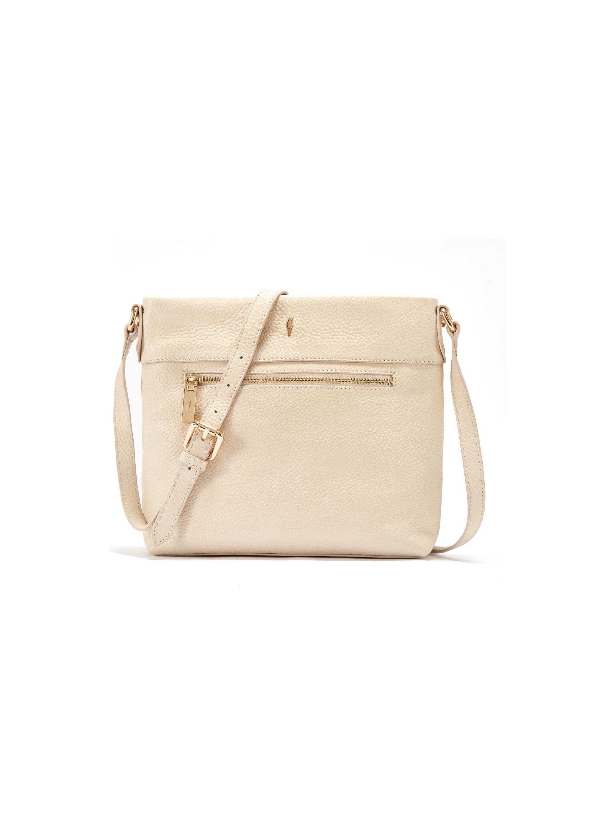 Cream leather women's shoulder bag TORES-0896C-12(W25)