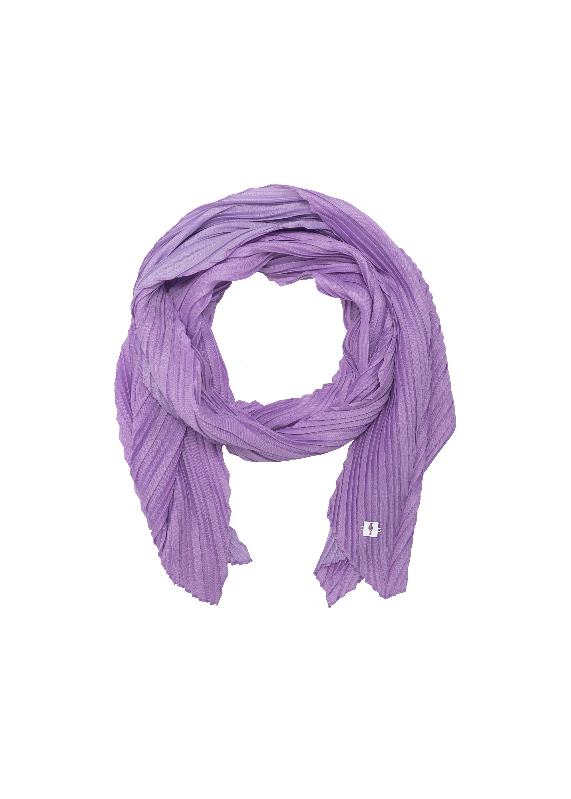 Lilac women's scarf with crease SZADT-0157-75(W23)-04