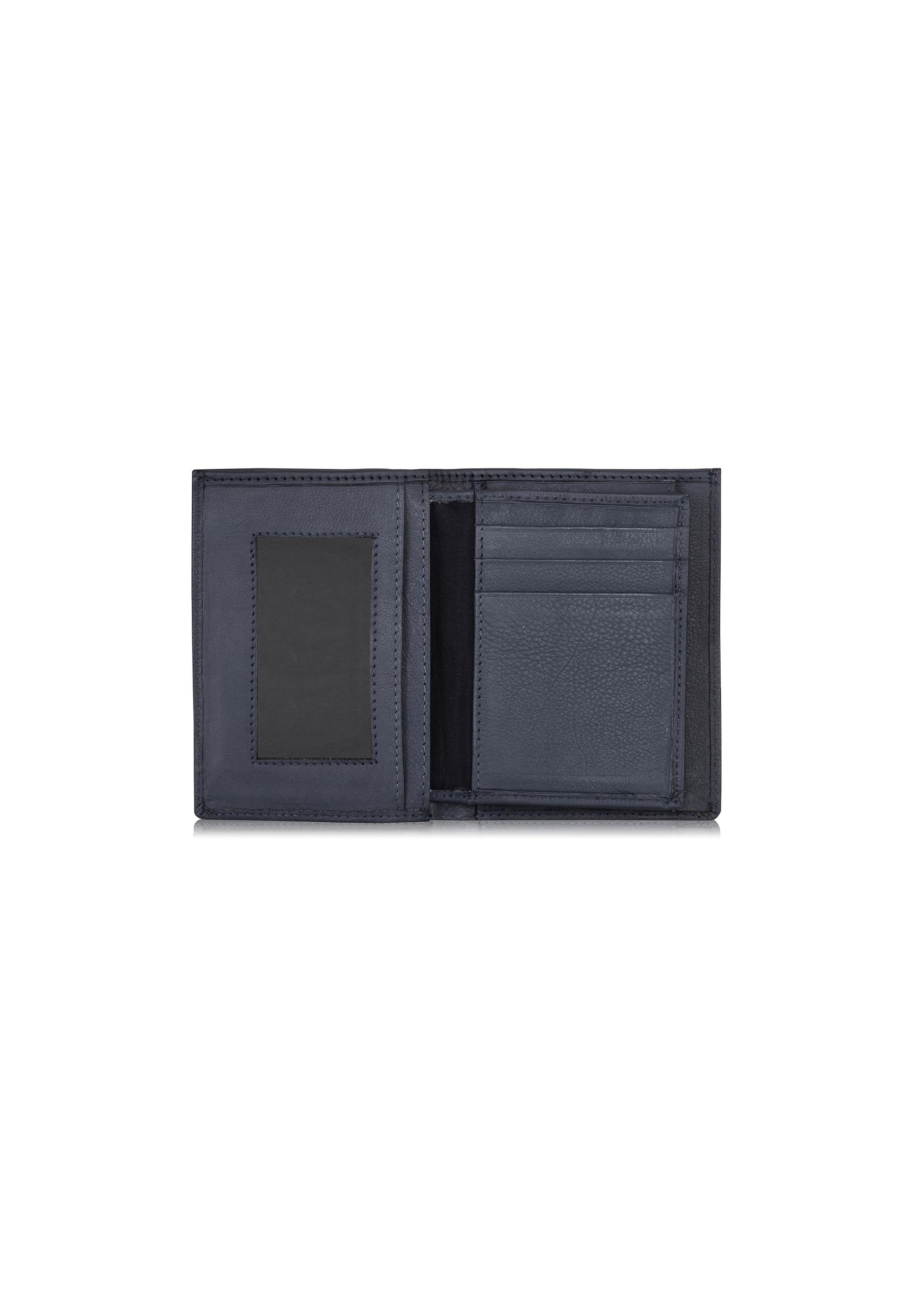 Men's graphite leather wallet PORMS-0545-95(Z23)-04