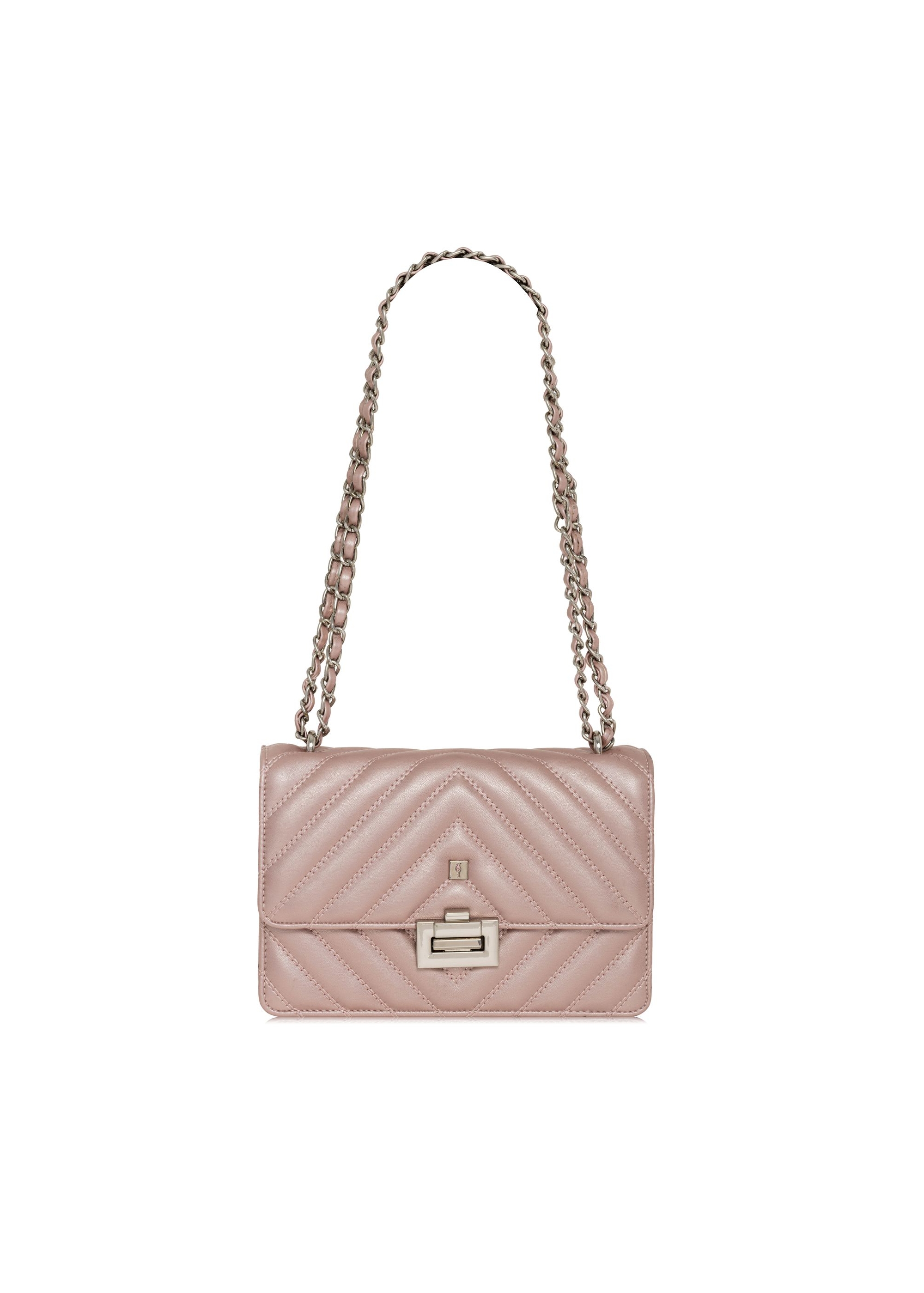 Pink quilted women's handbag TOREC-0528C-31(W25)-01