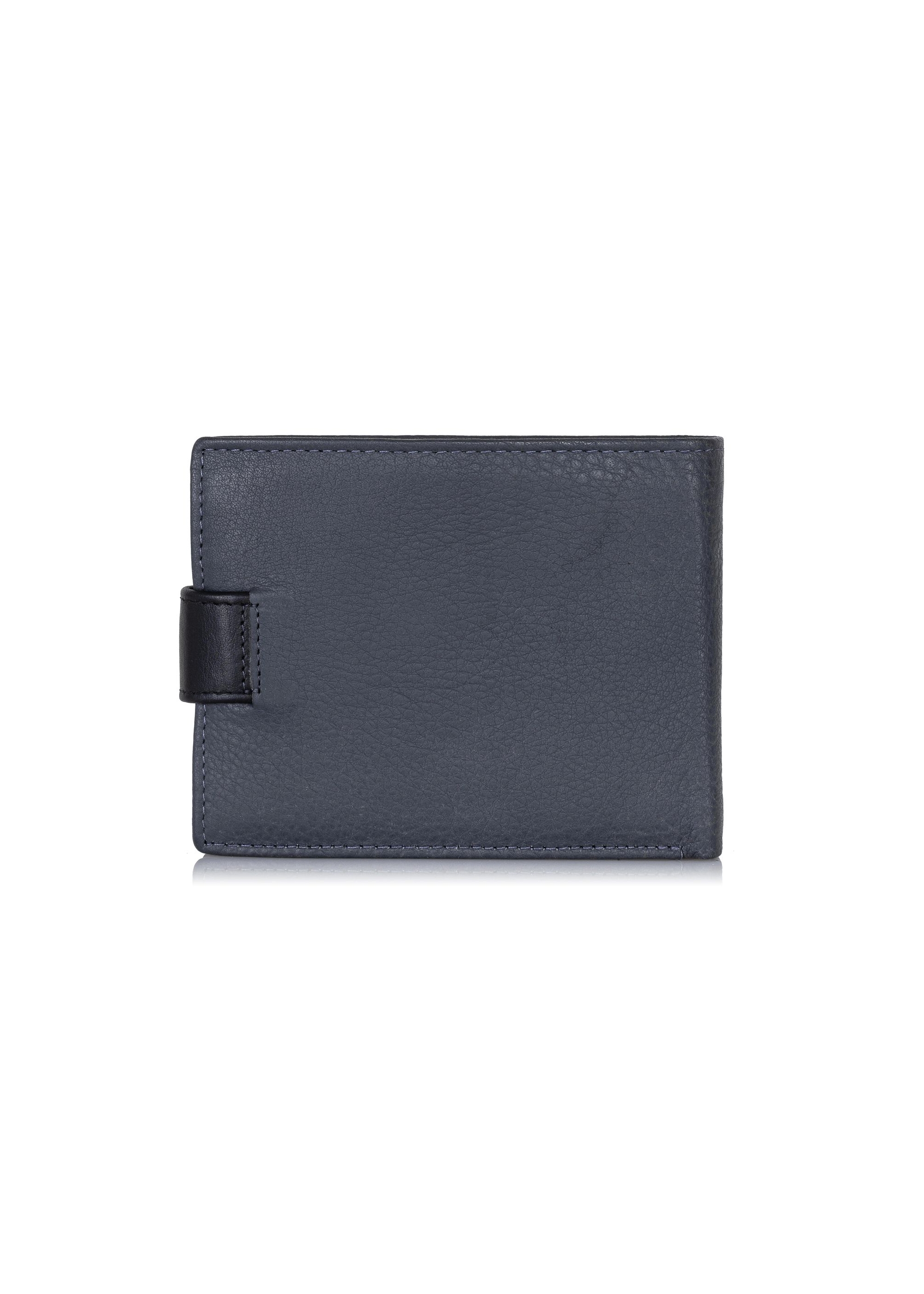 Small graphite leather men's wallet PORMS-0546-95(Z23)-03