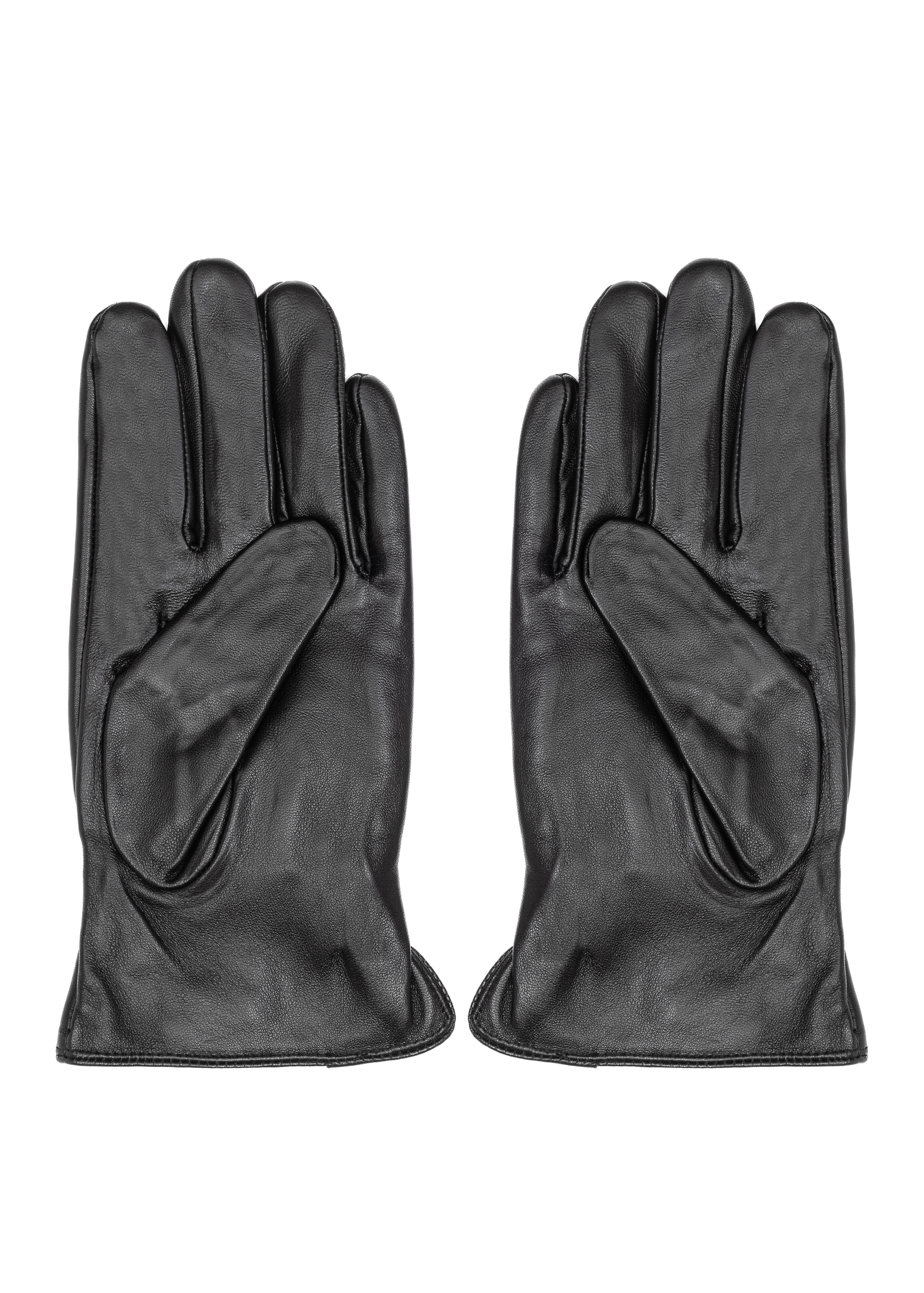 Men's leather gloves with welt REKMS-0011-99(Z24)