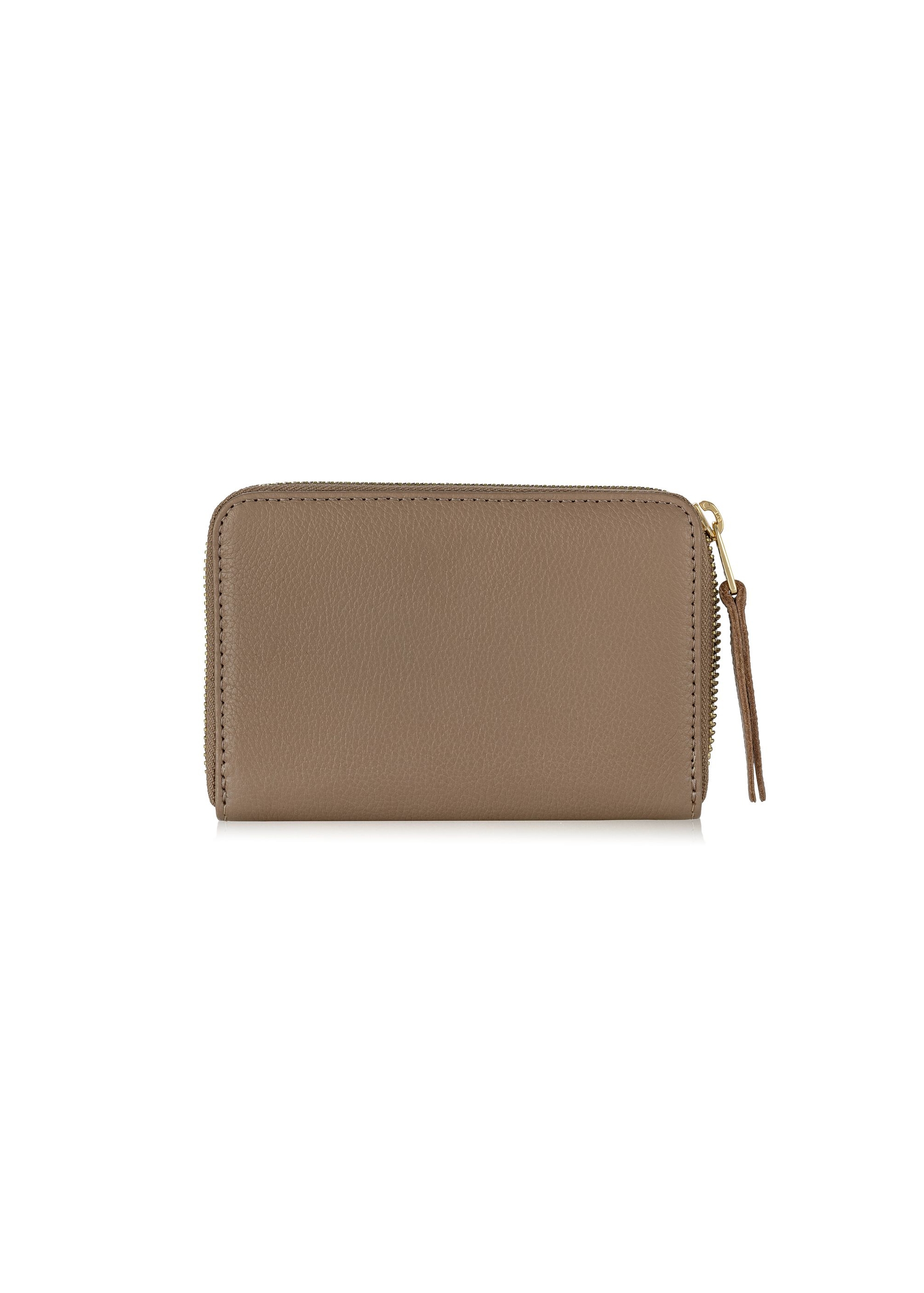 Women's beige leather wallet PORES-0812A-82(W24)-04