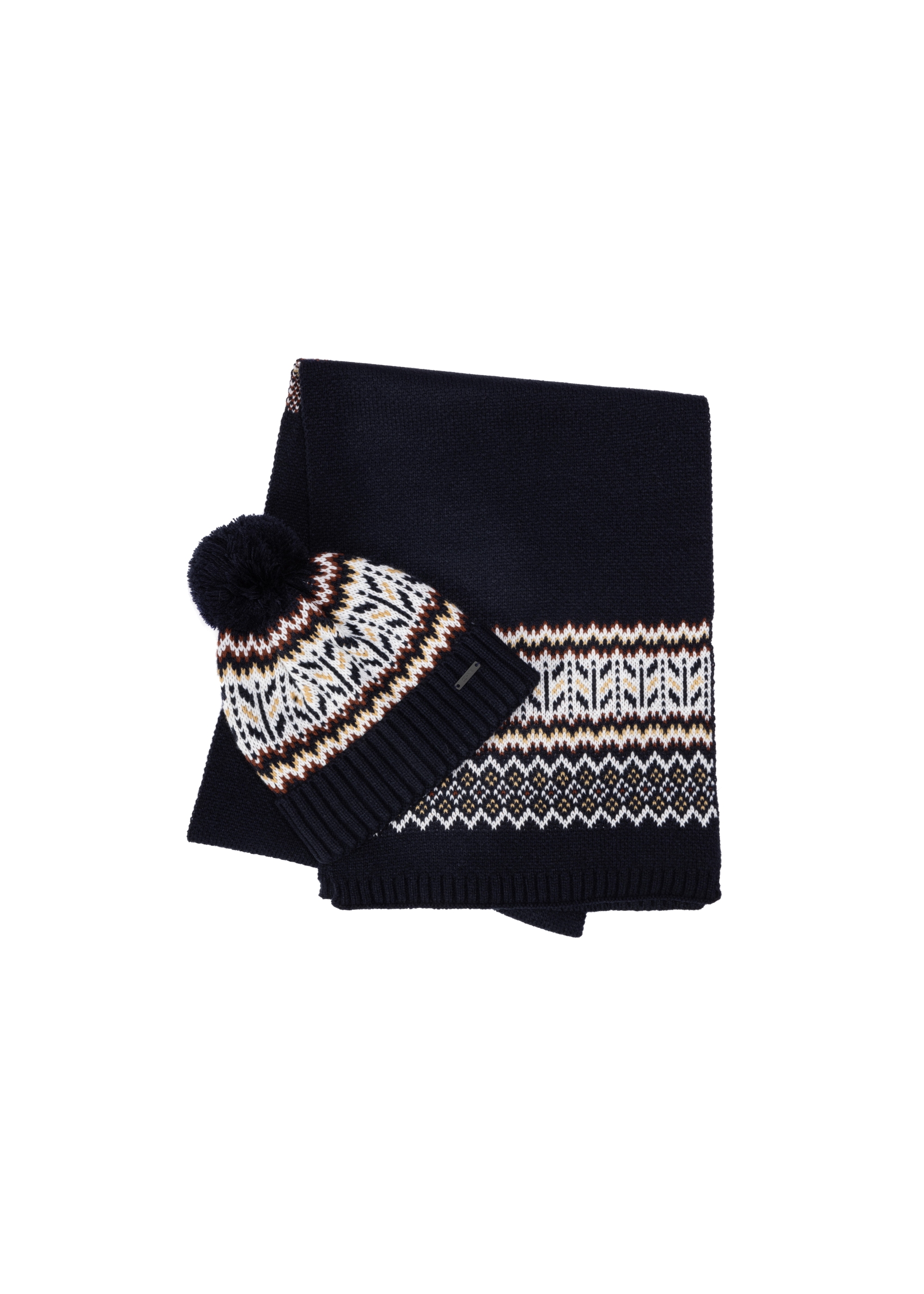 Norwegian men's cap and scarf set ZESTM-0005-69(Z24)-01