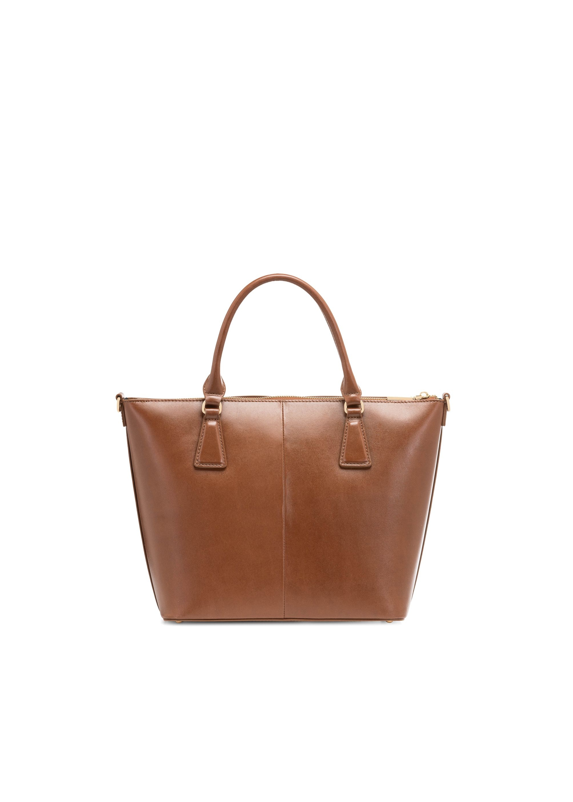 Brown leather shopper bag TORES-1104-89(W25)-04