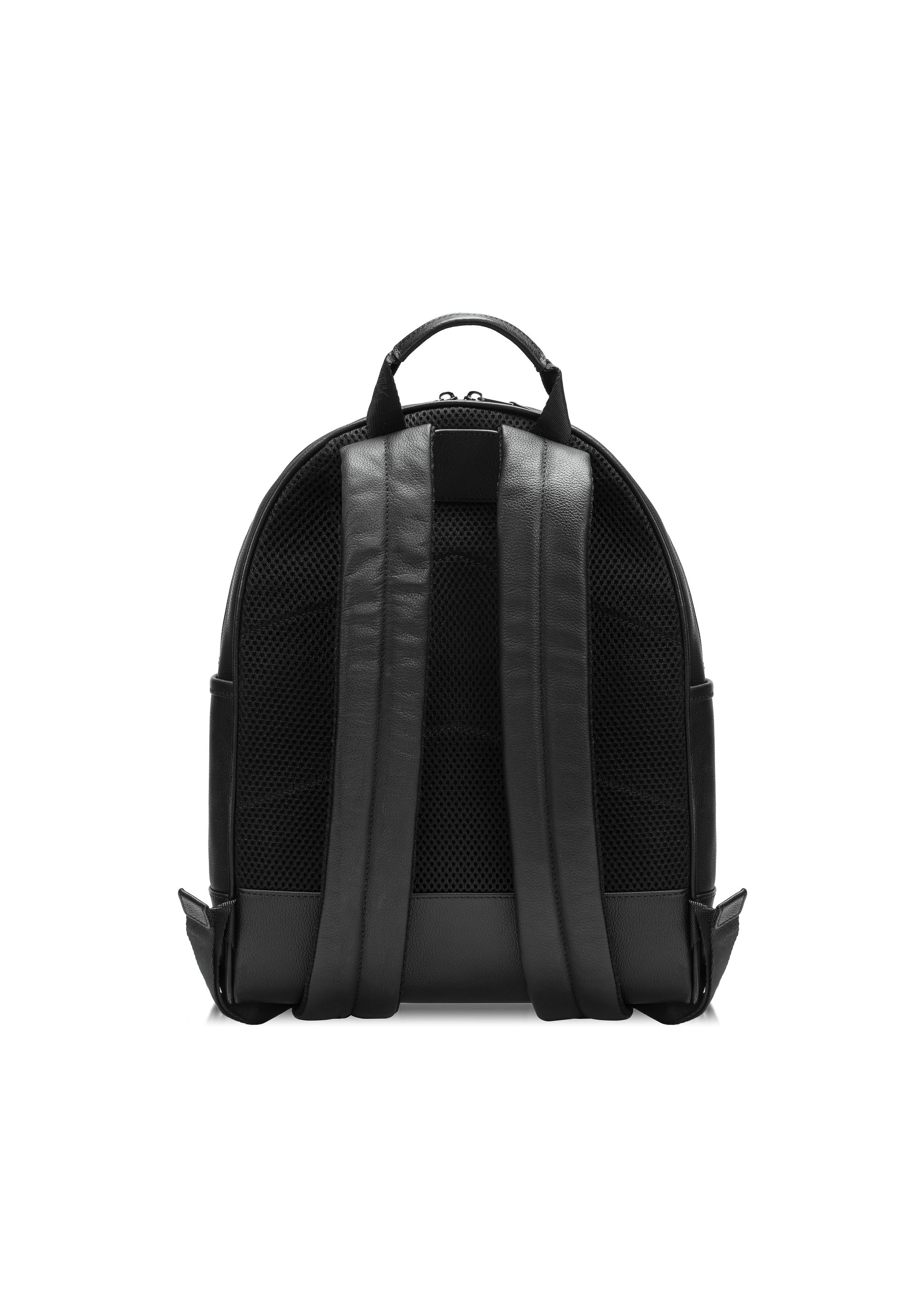 Black Leather Men's Backpack PLCMS-0017R-99(W25)-04