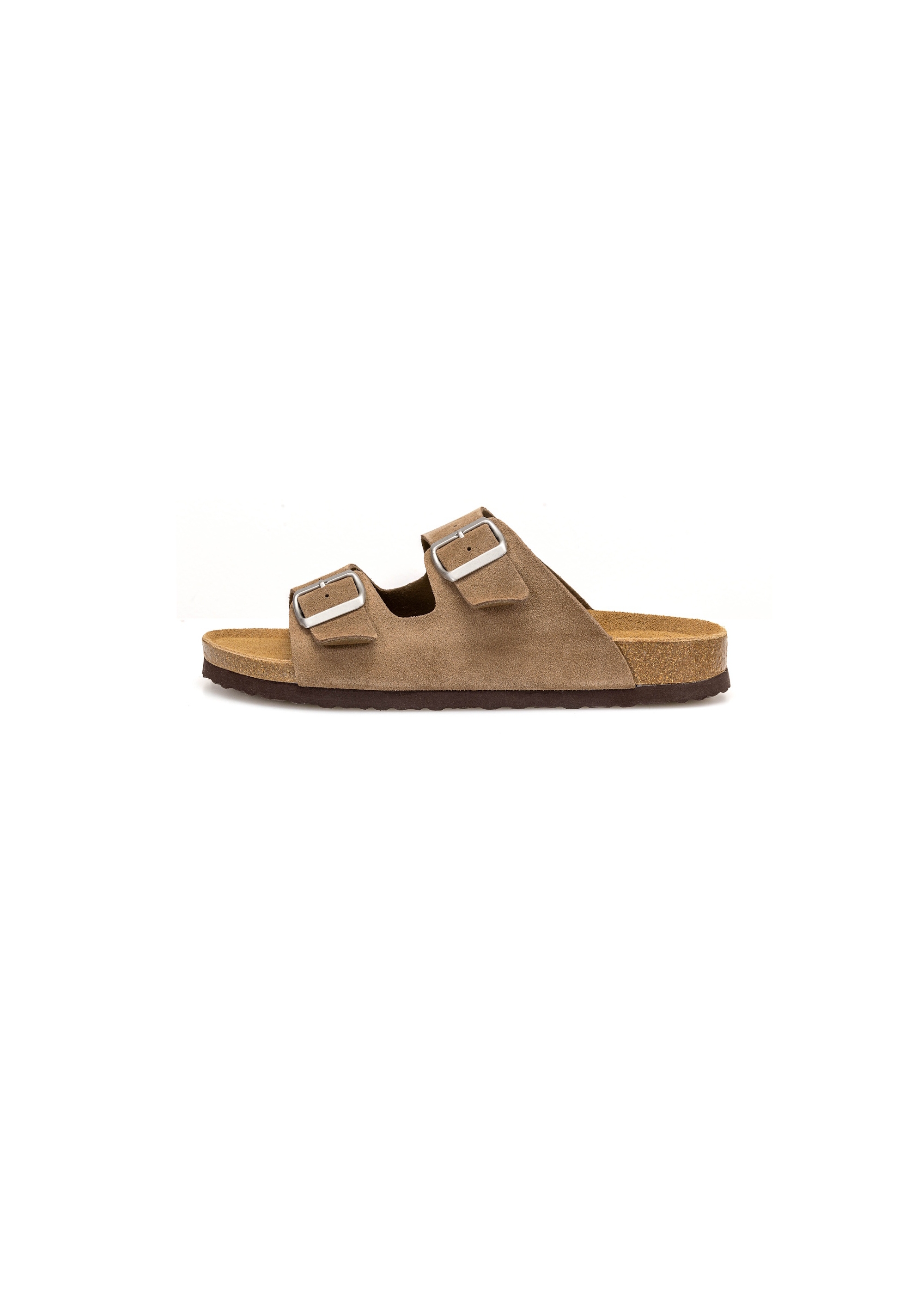 Dark beige leather men's flip-flops BUTYM-0495-82(W25)-08