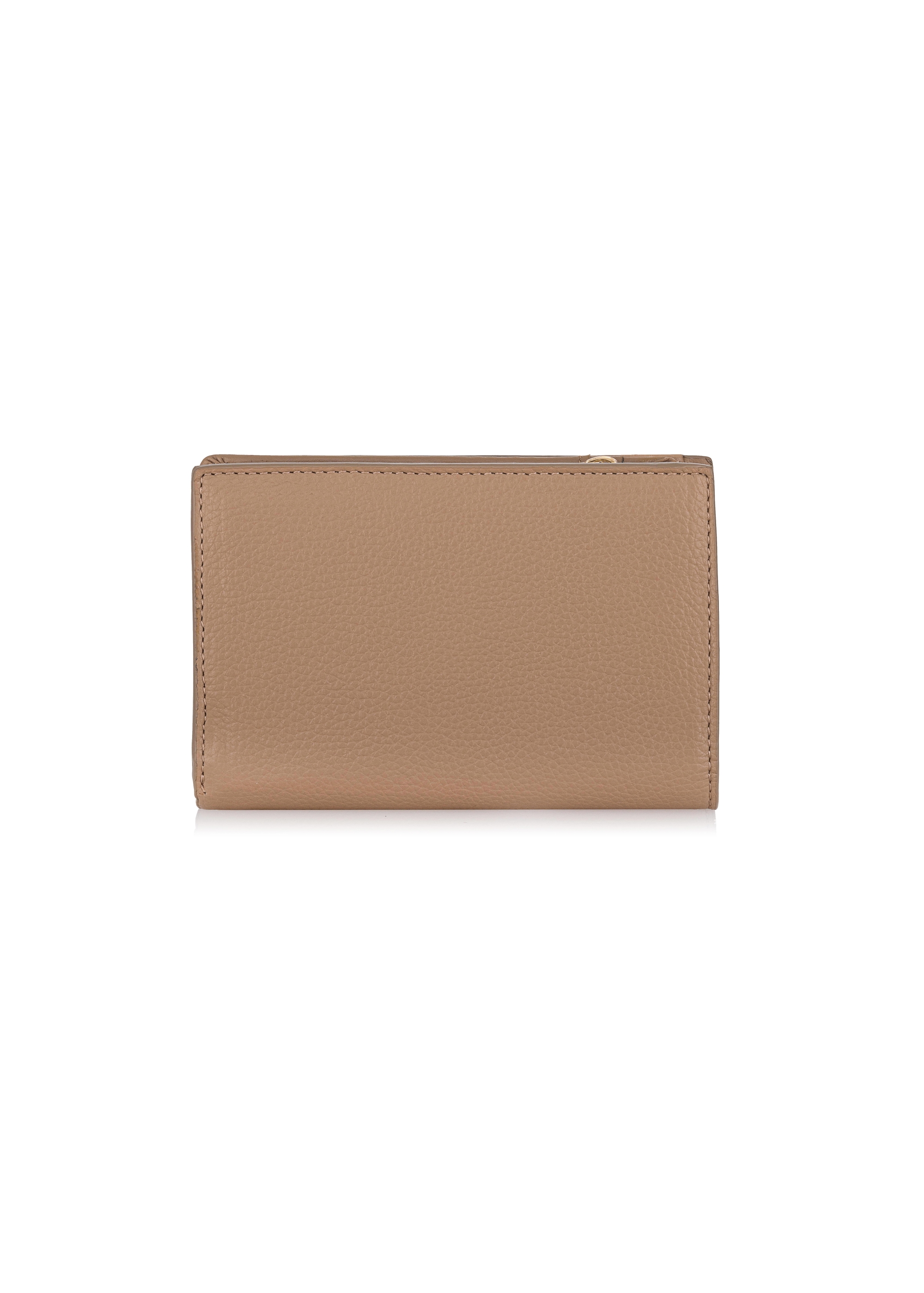 Beige leather women's wallet PORES-0834-81(W23)-03