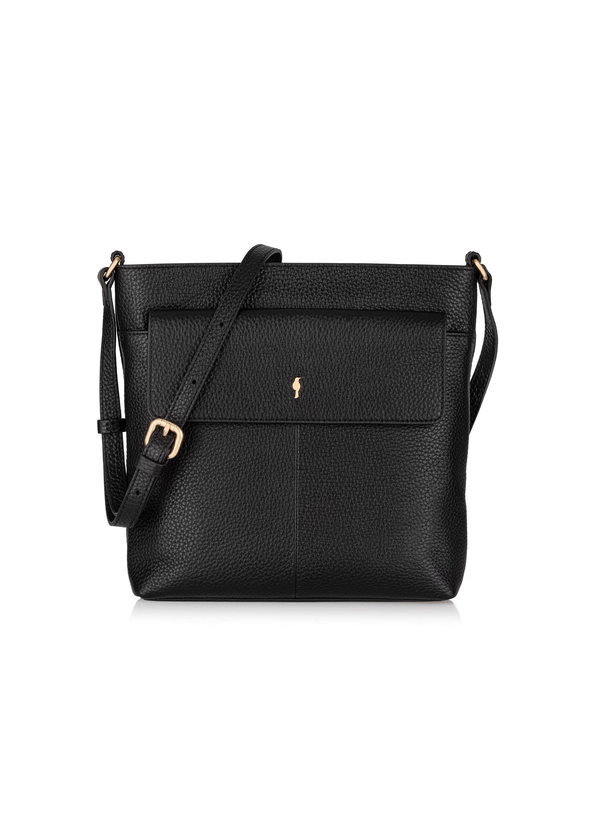 Black leather shoulder bag TORES-1032-99(Z24)-03