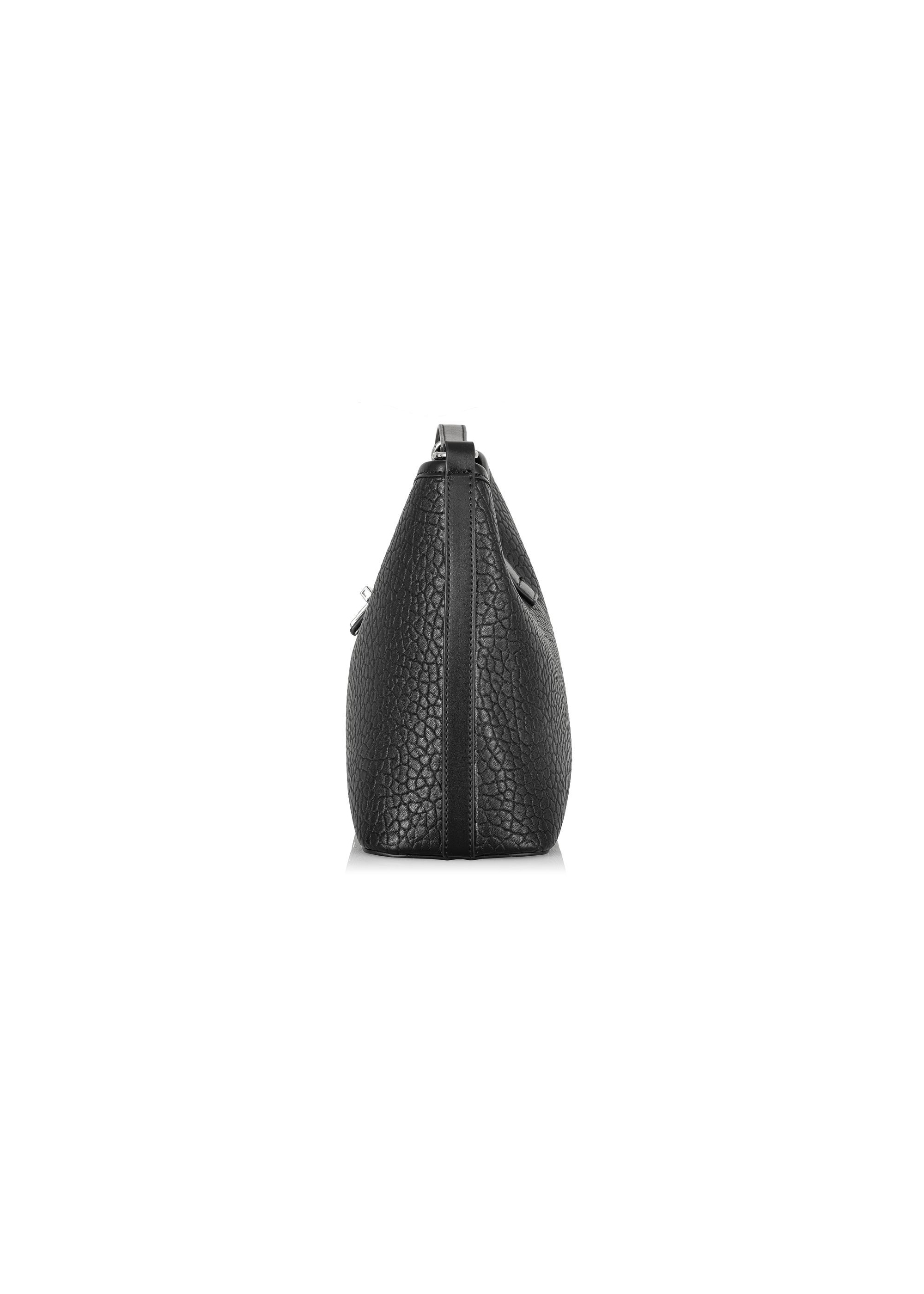 Black imitation leather handbag for women TOREC-0883-99(W24)-03