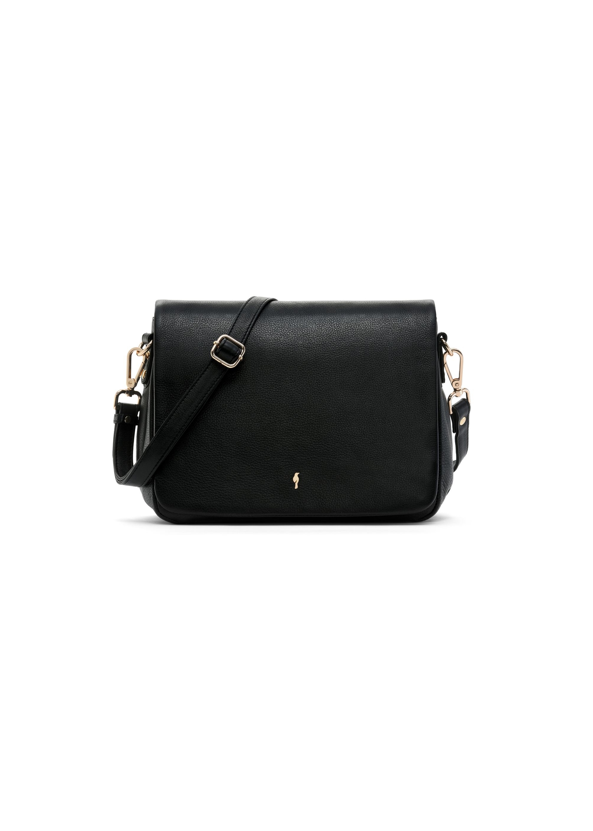 Black leather women's handbag TORES-1087-99(W25)