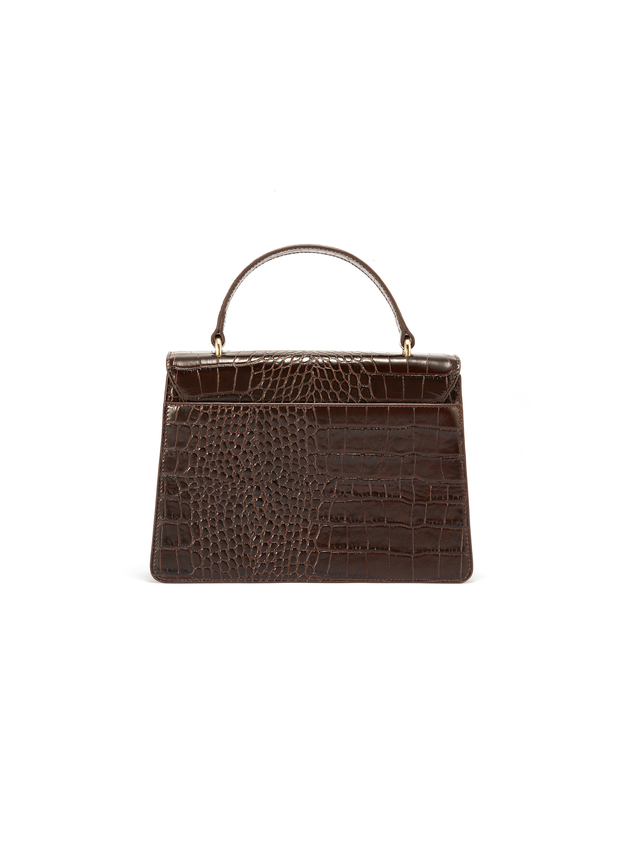 Brown leather croco women's handbag TORES-1118-90(W25)-04