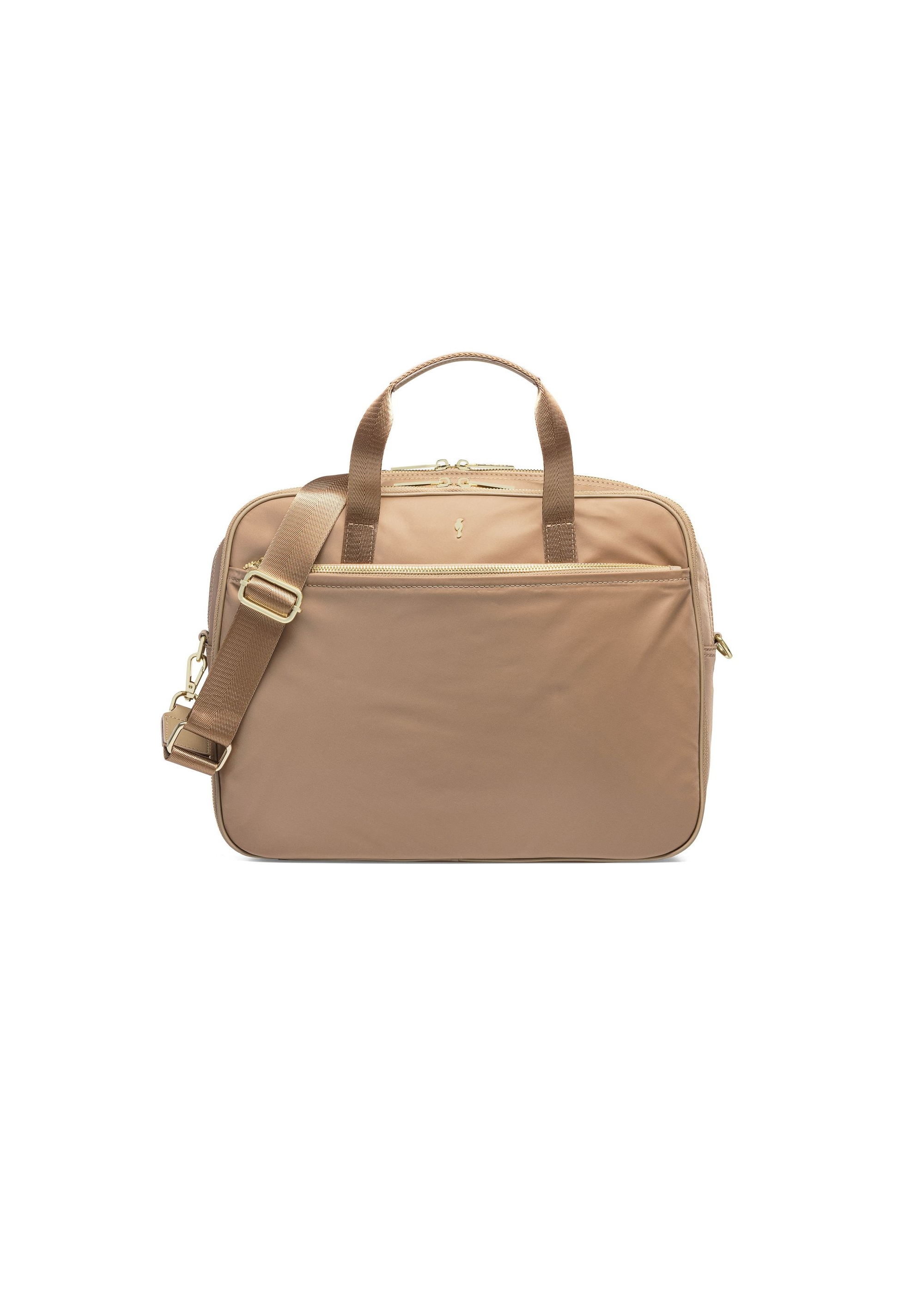 Beige large women's laptop bag TOREN-0305-81(W25)-01