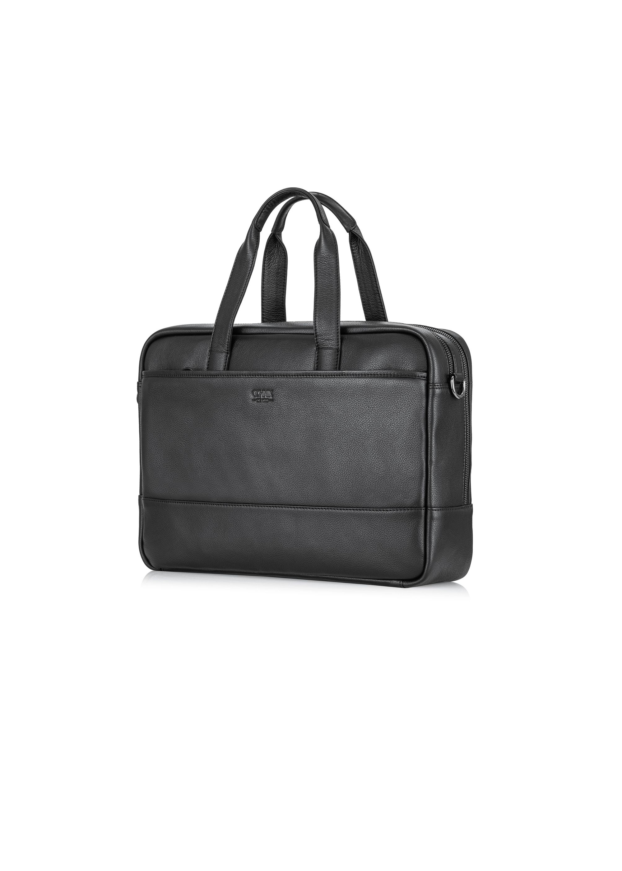 Men's black leather briefcase TORMS-0015C-99(Z24)-03