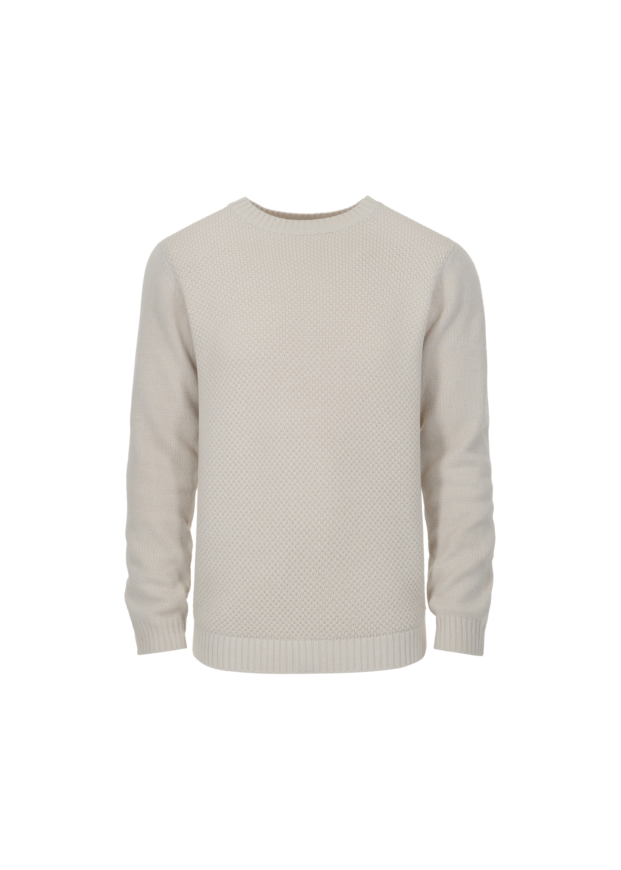 Men's beige sweater SWEMT-0140-81(Z23)-03