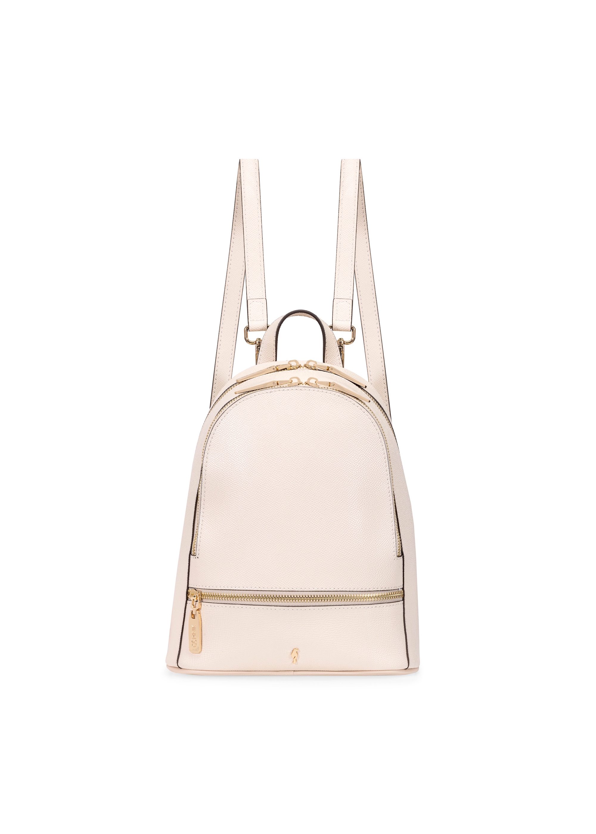 Cream leather medium women's backpack PLCDS-0003-12(W25)