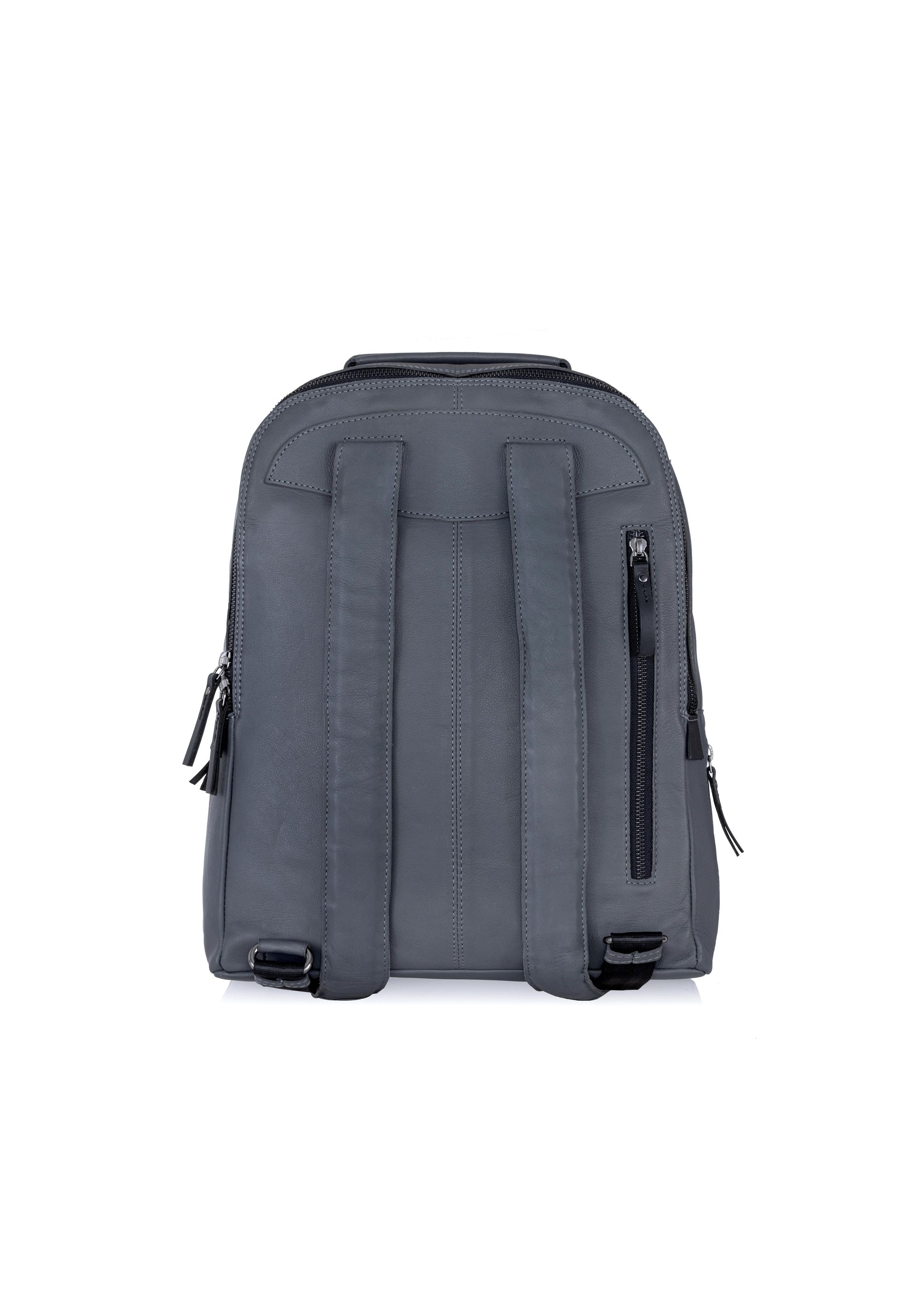 Gray leather men's backpack TORMS-0405-95(Z23)-04