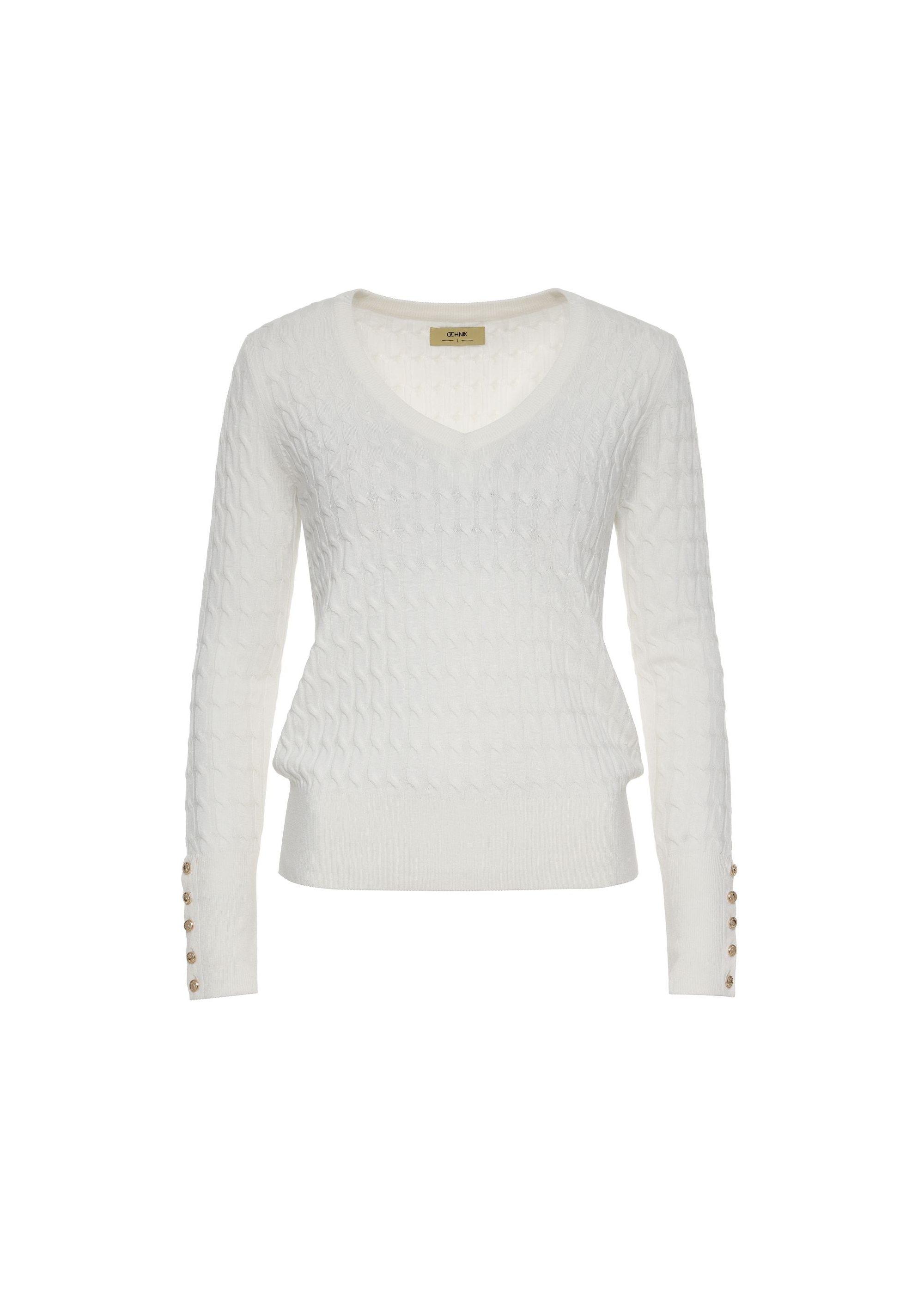 Cream women's sweater SWEDT-0212-12(Z24)-01